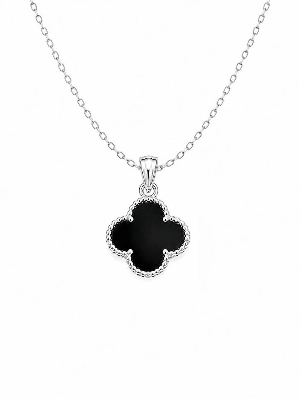 Dây Chuyền Sincera DCCLOVERBLK |  Bạc s925