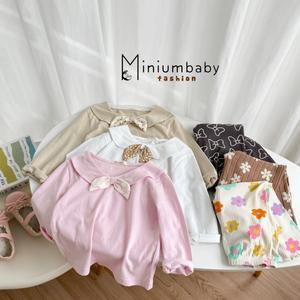 Bộ dài quần dài bé gái có cổ