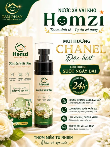Product image - Xịt Xả Vải Khô Homzi