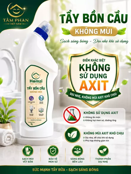 Product image - Tẩy Bồn Cầu Không Mùi Homzi