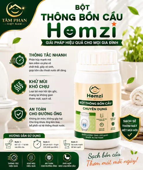 Product image - Bột Thông Bồn Cầu Homzi