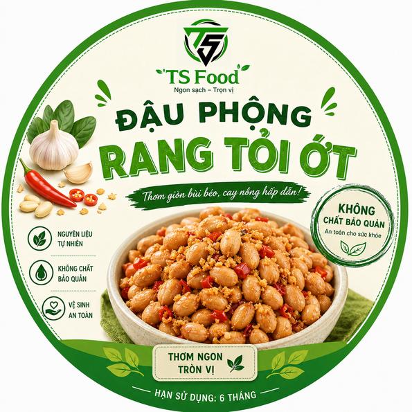 Product image - Đậu Phộng Rang Tỏi Ớt - TS Food