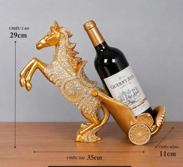 Product image - KỆ ĐỰNG RƯỢU NGỰA KÉO XE CAO CẤP