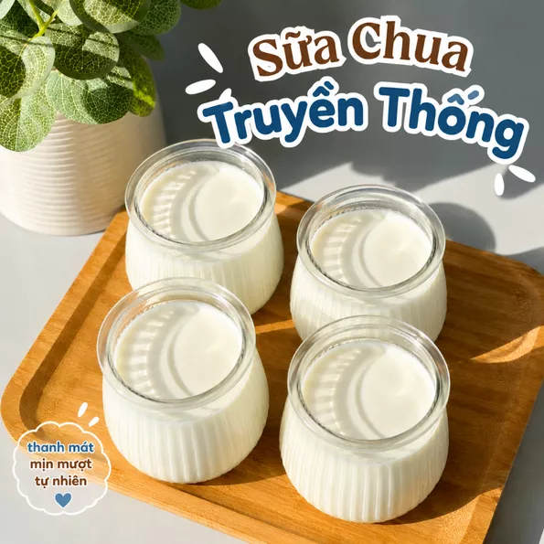 Product image - Sữa chua Nguyên Bản( 1 set 4 hũ)