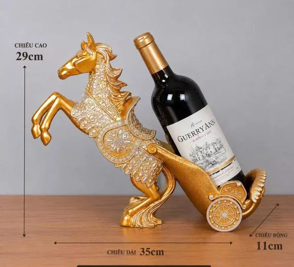 Product image - KỆ ĐỰNG RƯỢU NGỰA KÉO XE CAO CẤP