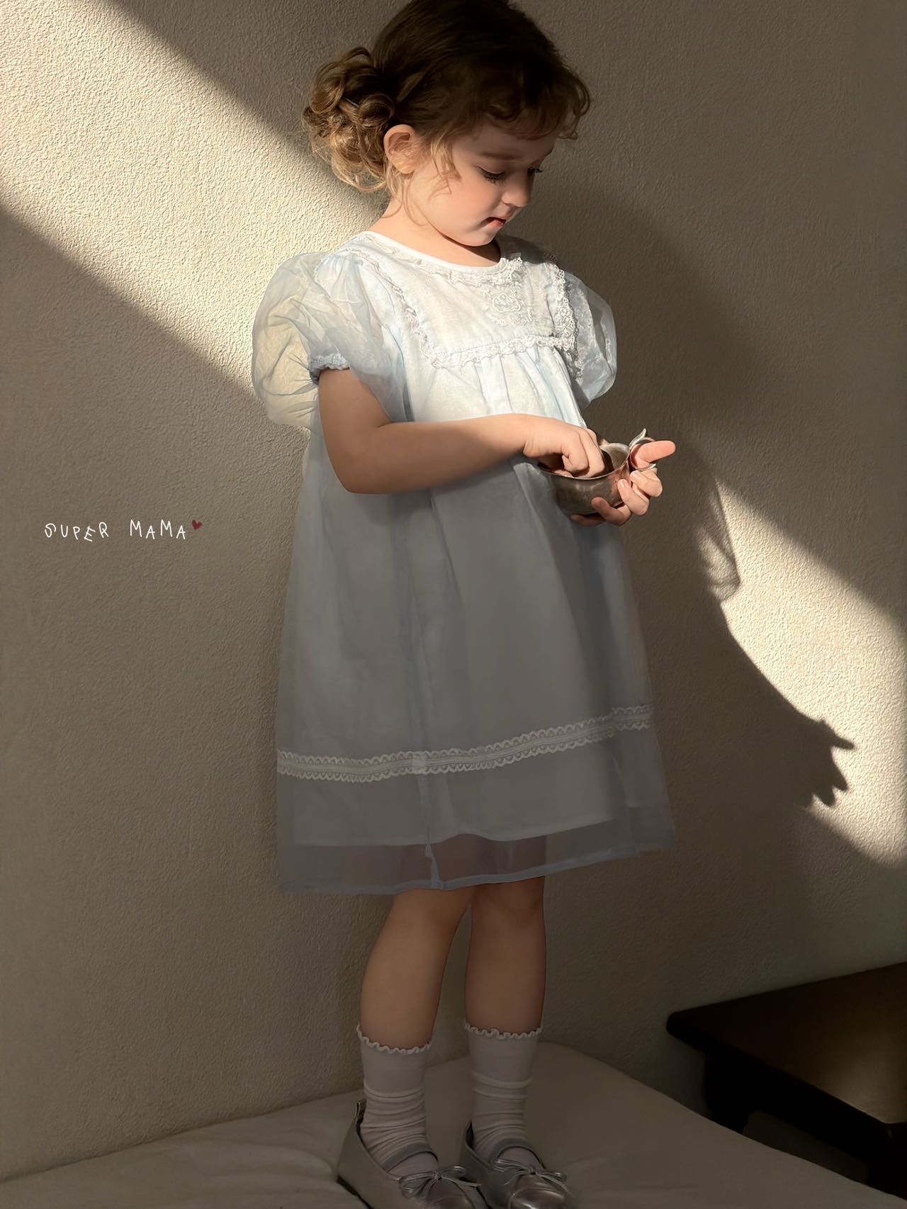 Đầm Super Mama xanh thiên thanh