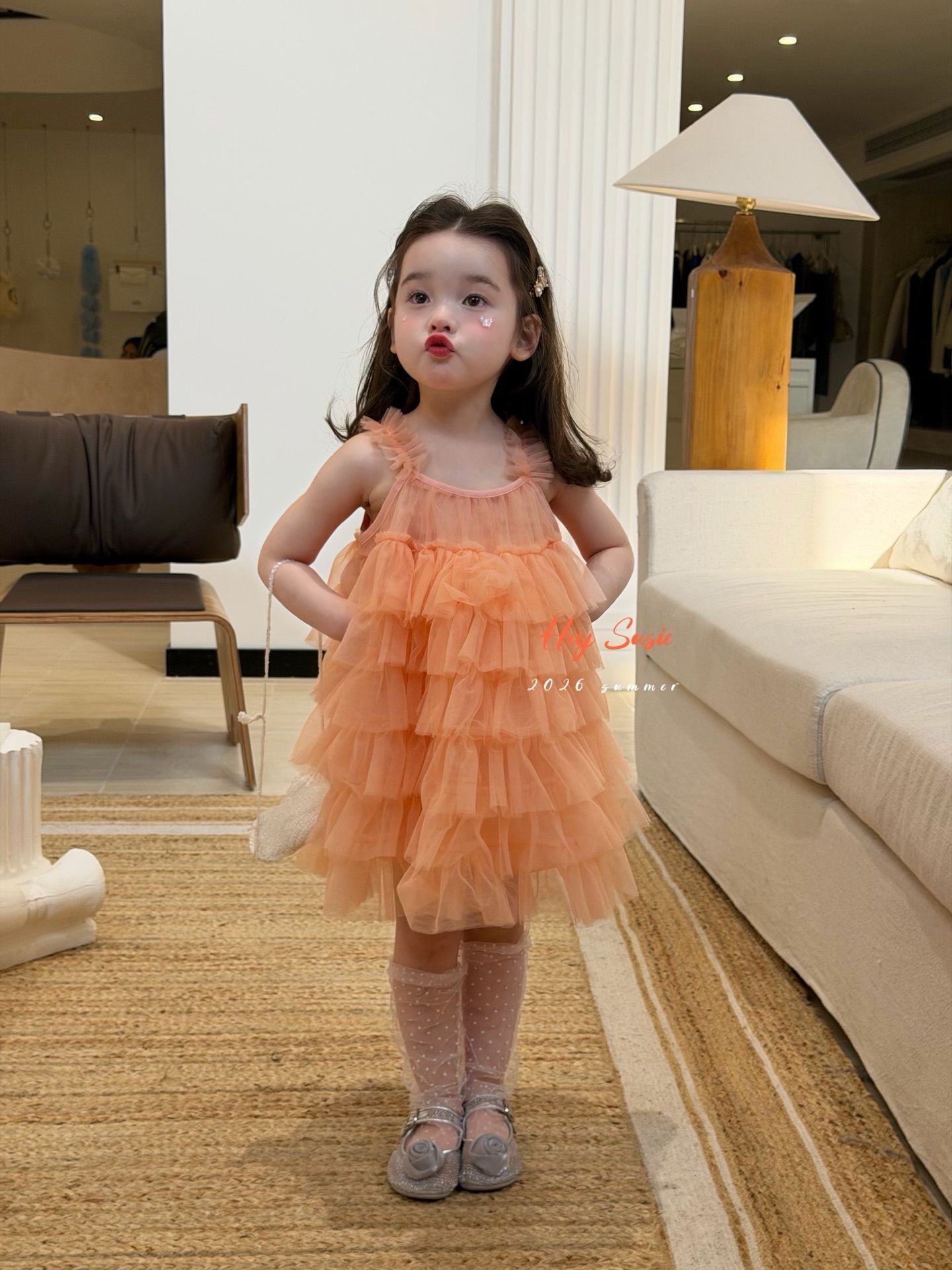 Hey Susie - Đầm hai dây 17067 tutu bright orange