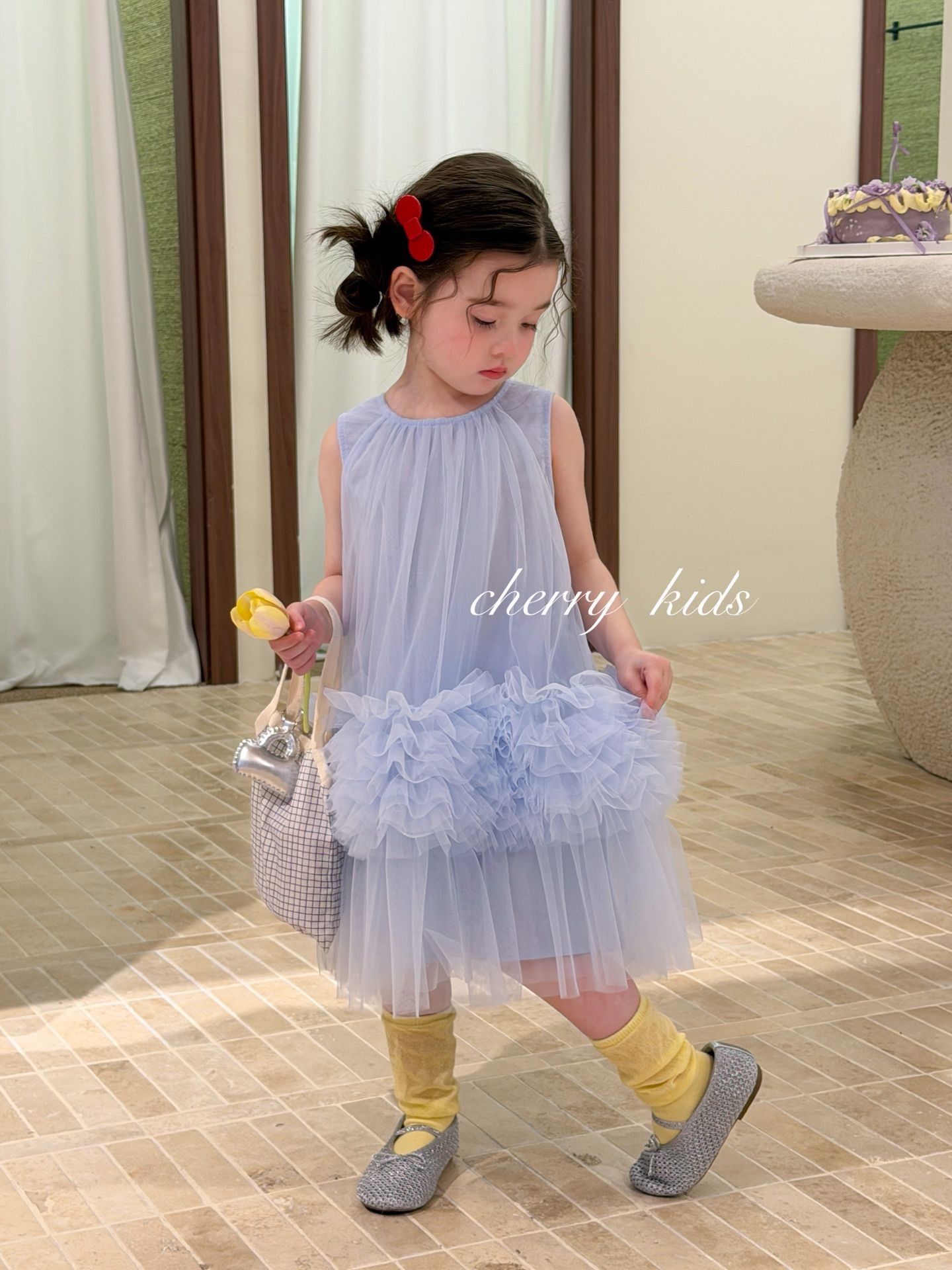 Cherry Kids - Đầm tulle blue