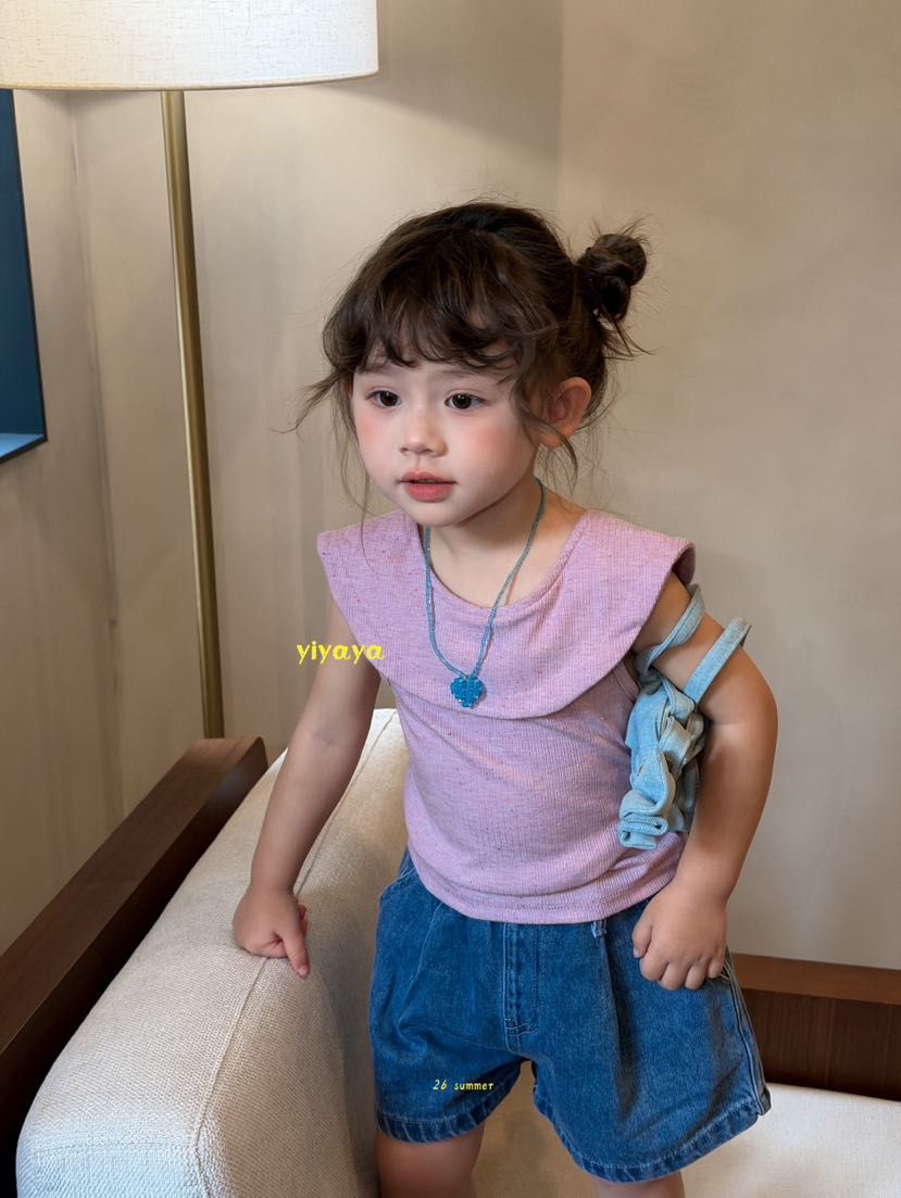 Yiyaya - Áo hồng cổ choàng tròn