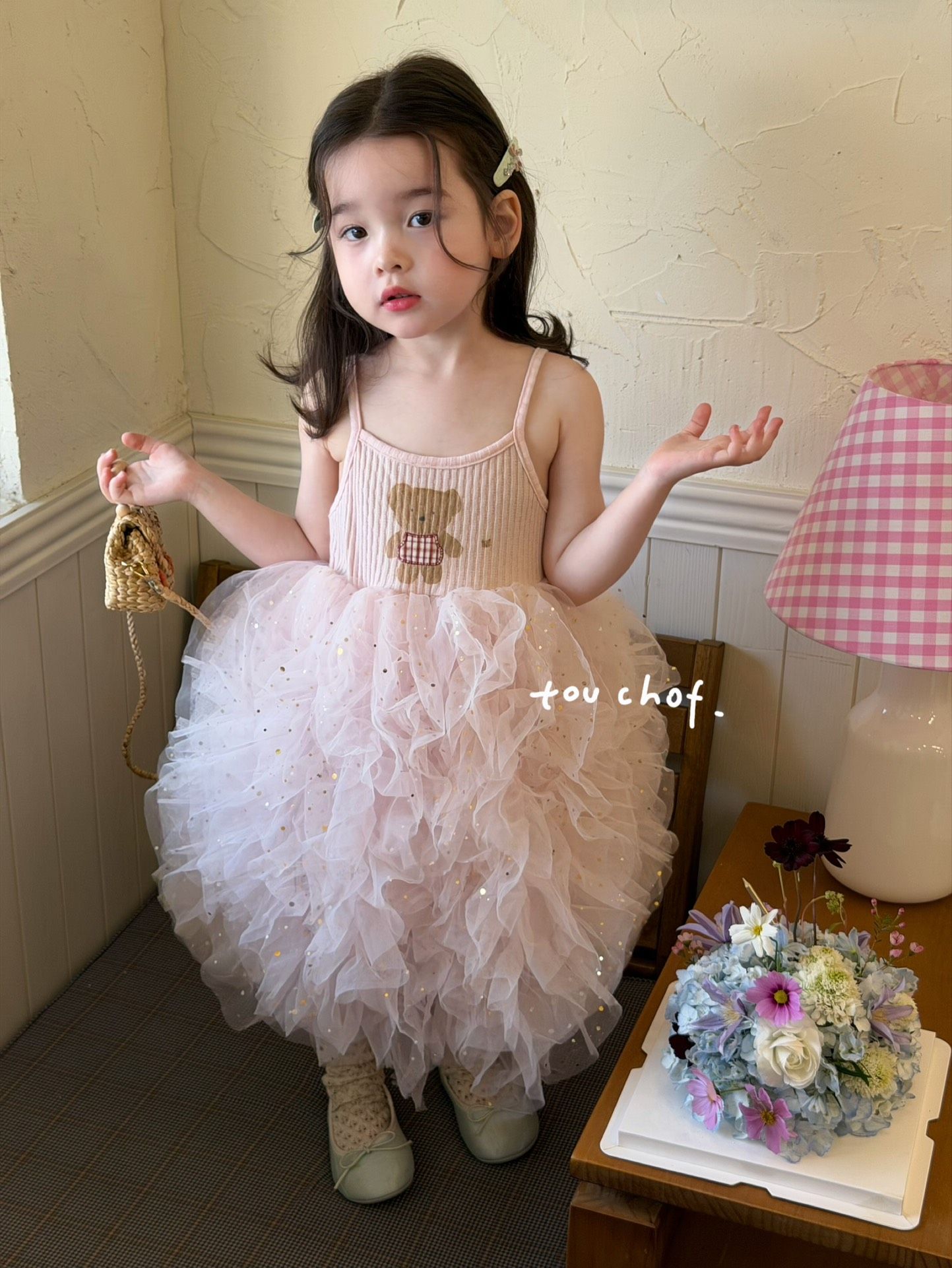 Touch of - Đầm hai dây Kon gấu tutu