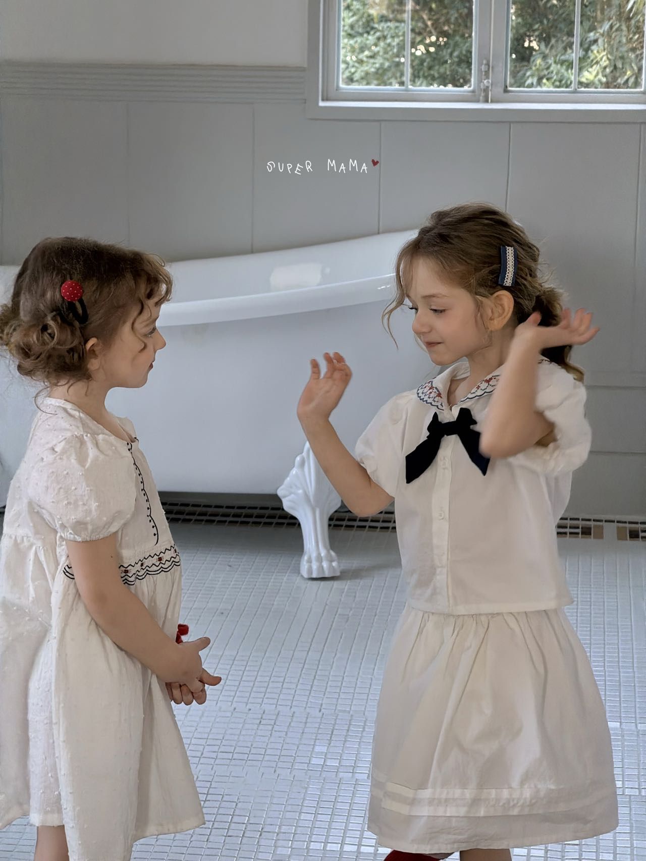Set Super Mama nơ đen