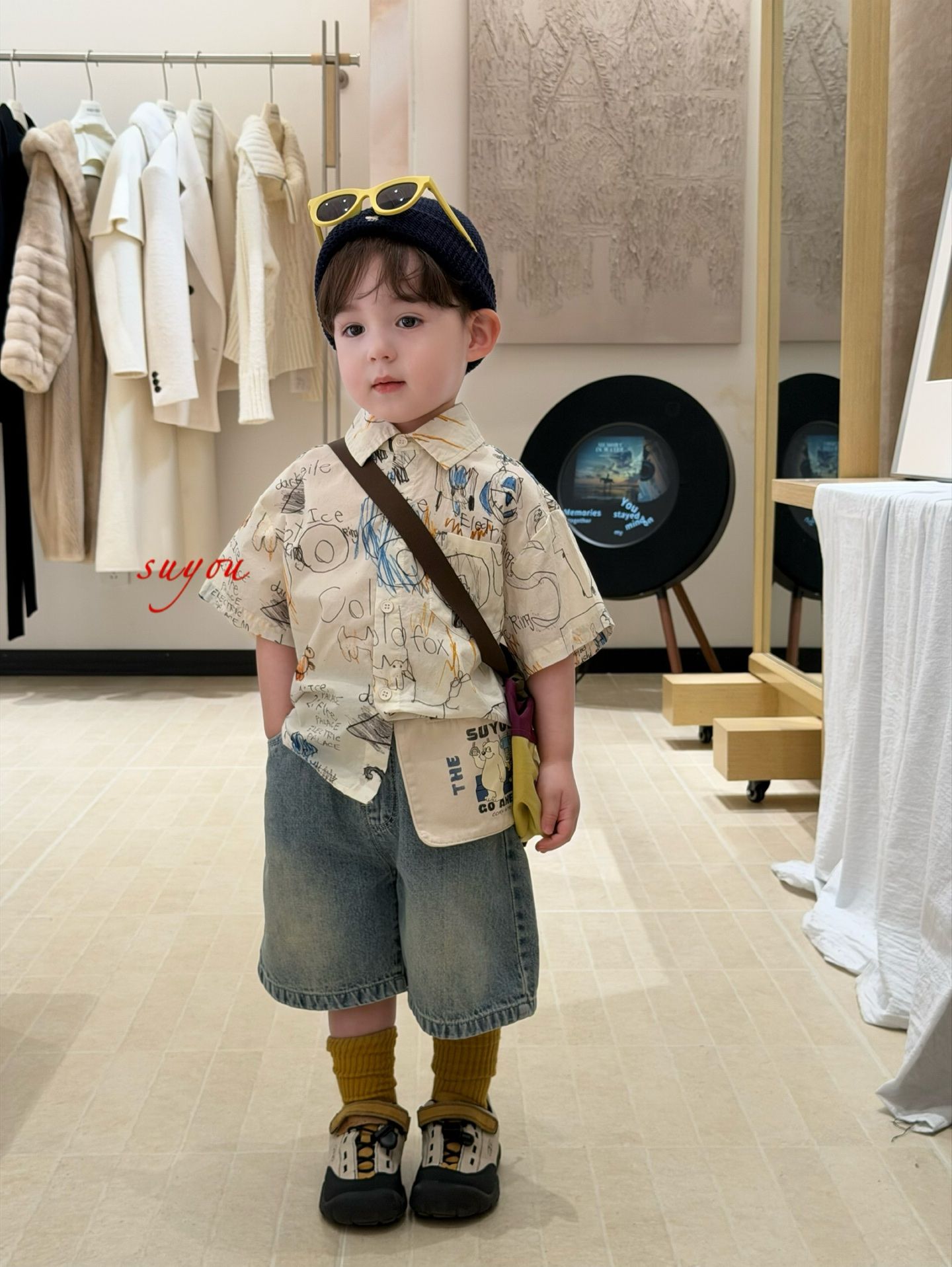 Suyou - Quần lửng denim Go ahead
