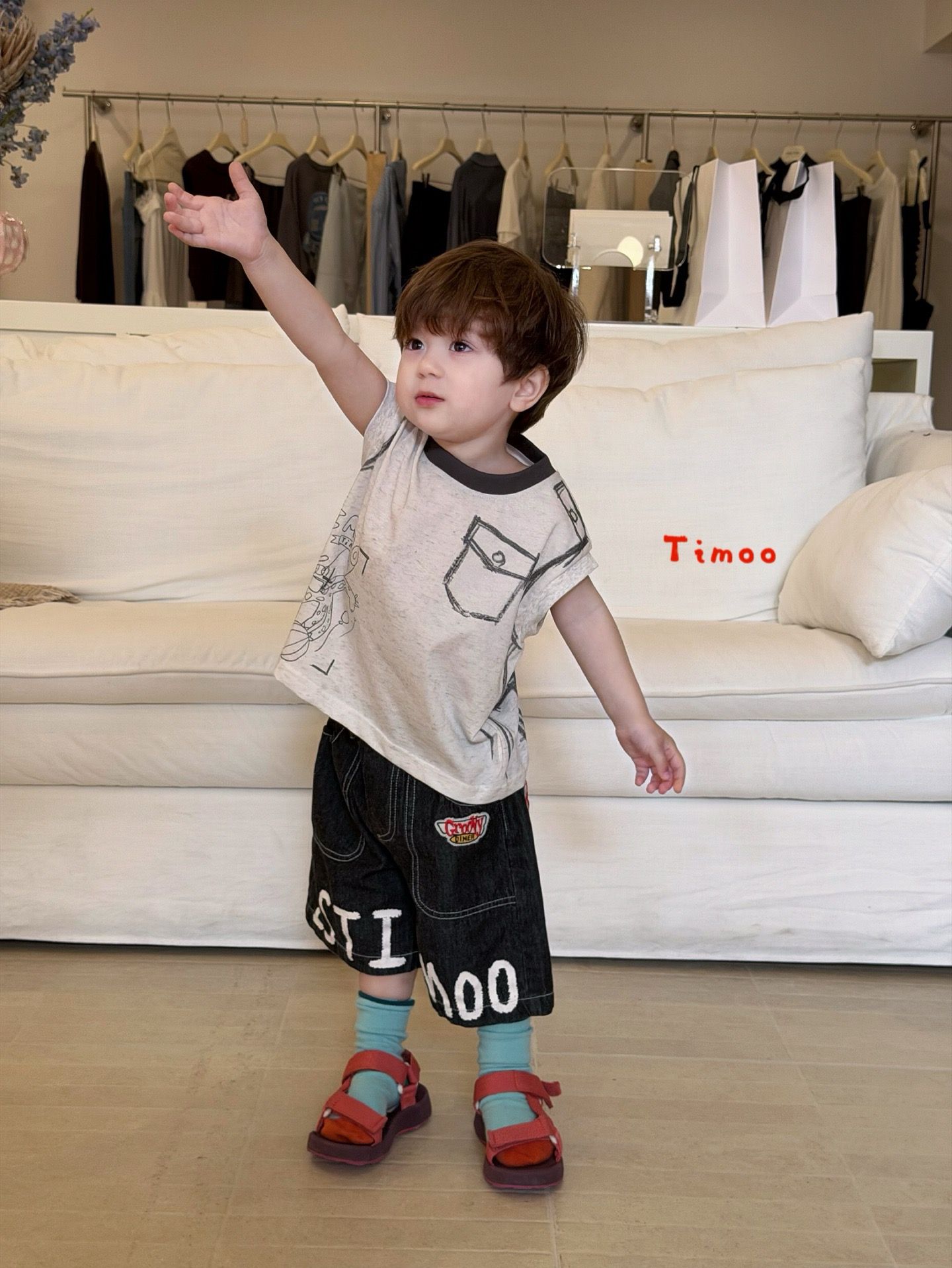 IS Timoo - Quần short jeans đen