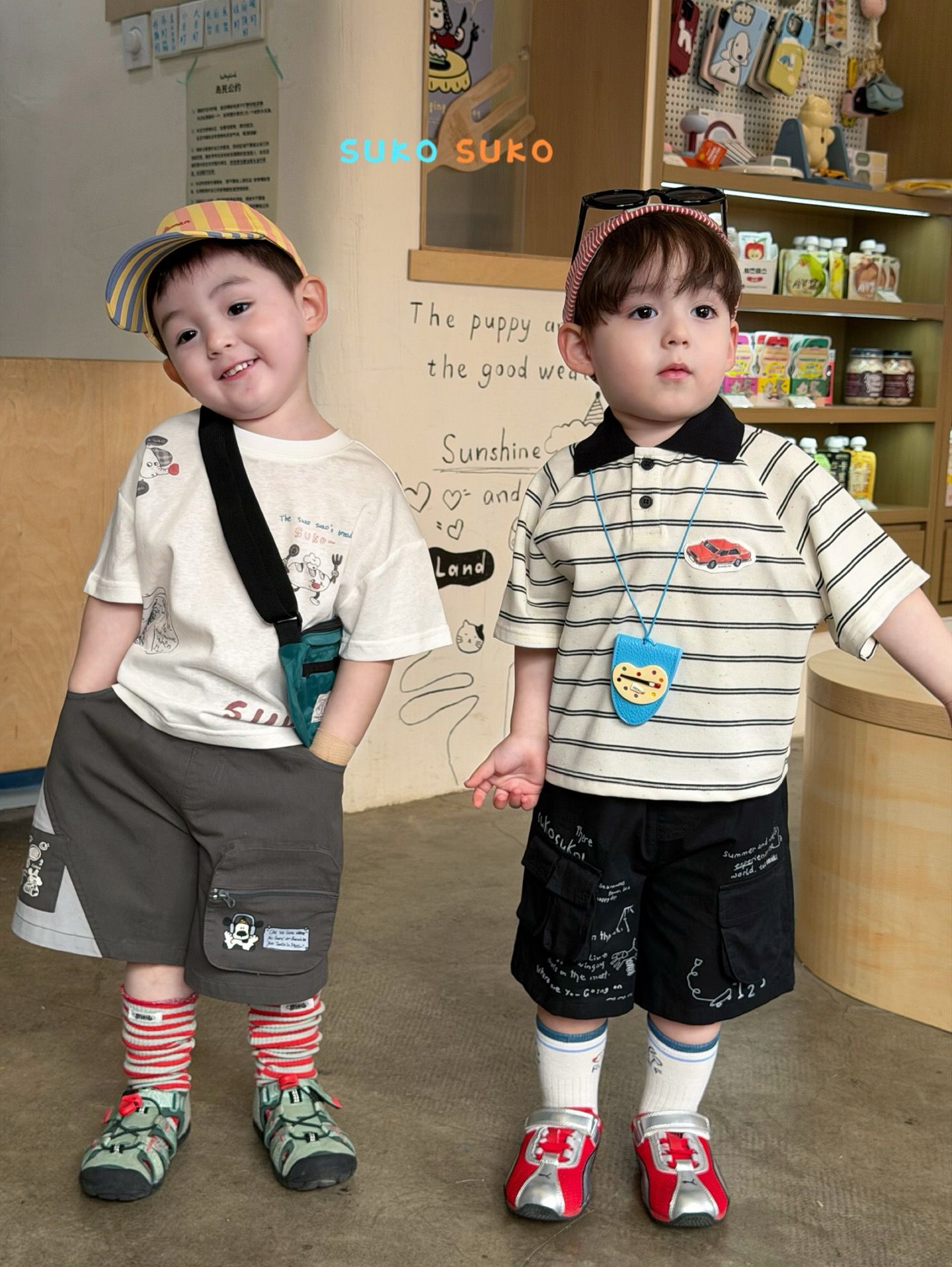 Suko Suko - Quần short đen 123