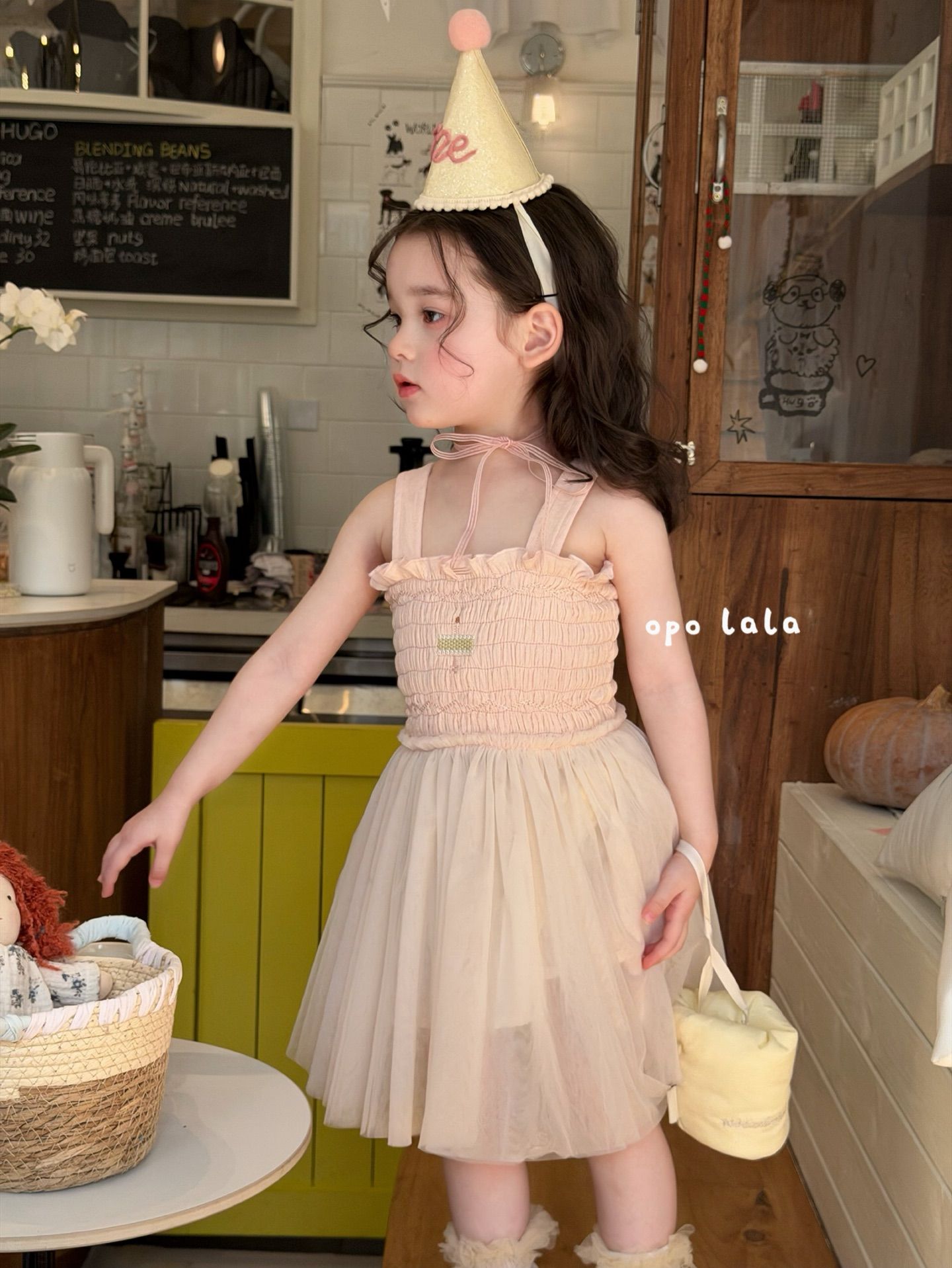 Opo Lala - Đầm tutu chun ngực hồng đào