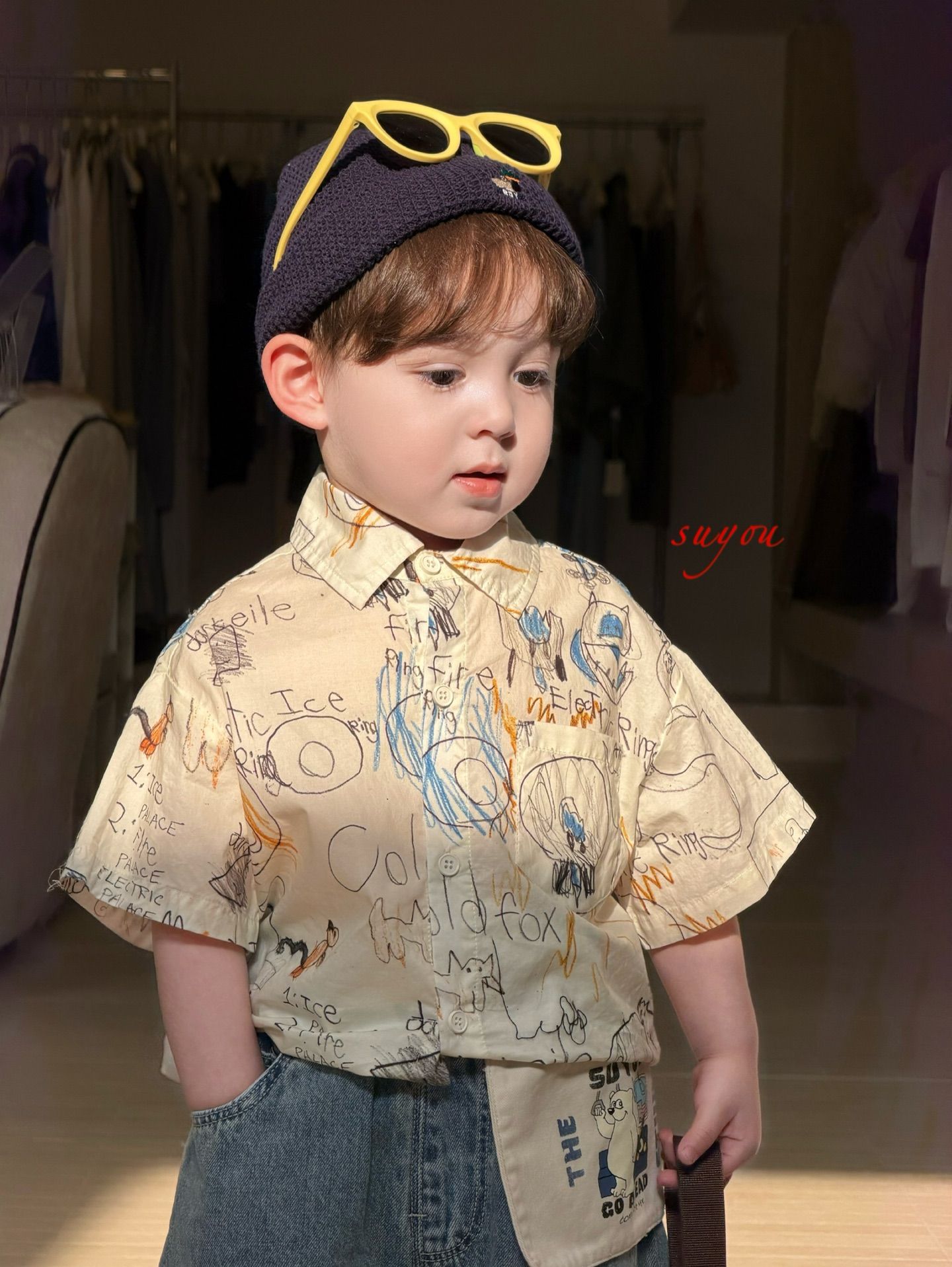 Suyou - Quần lửng denim Go ahead