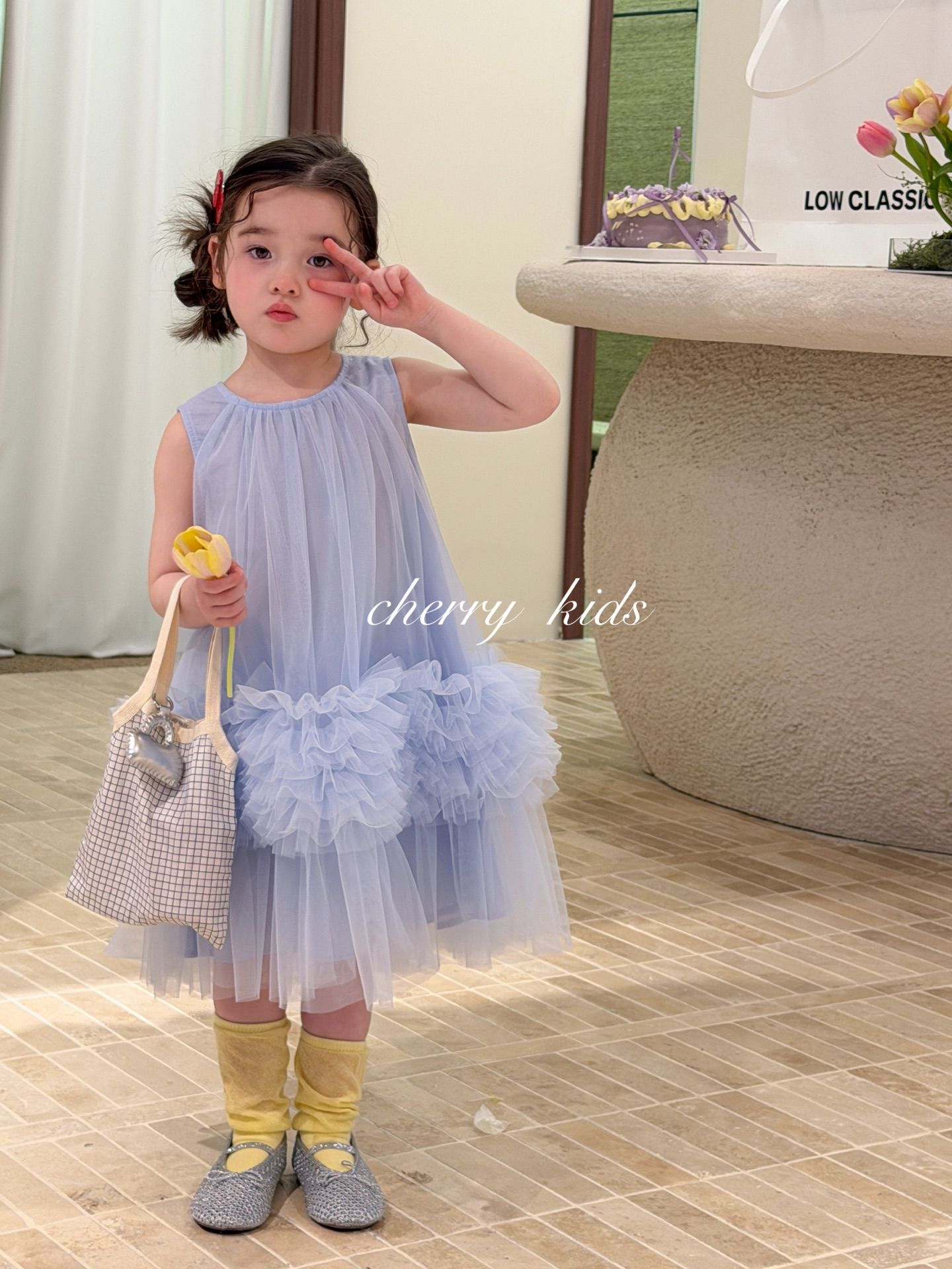 Cherry Kids - Đầm tulle blue