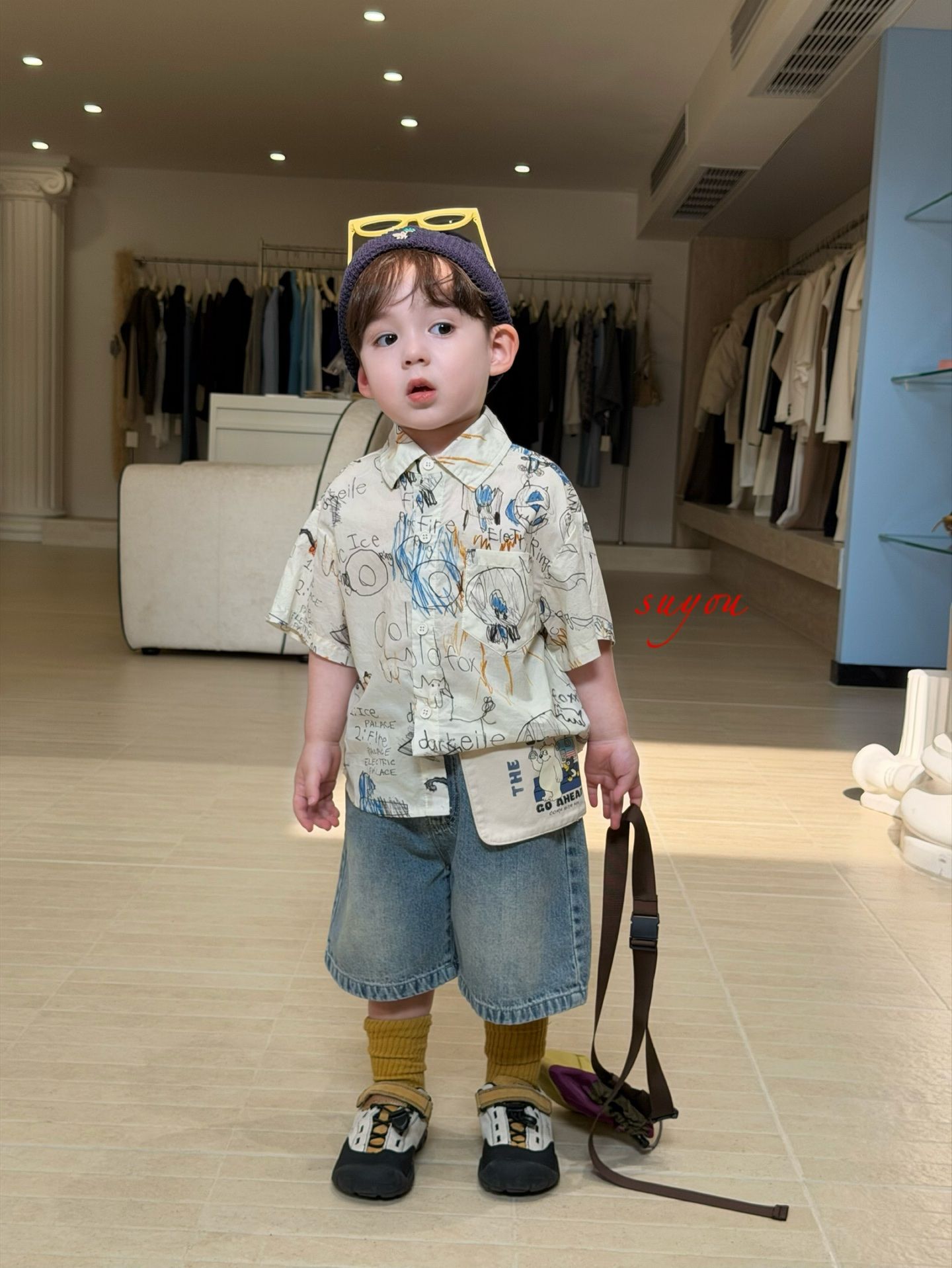 Suyou - Quần lửng denim Go ahead
