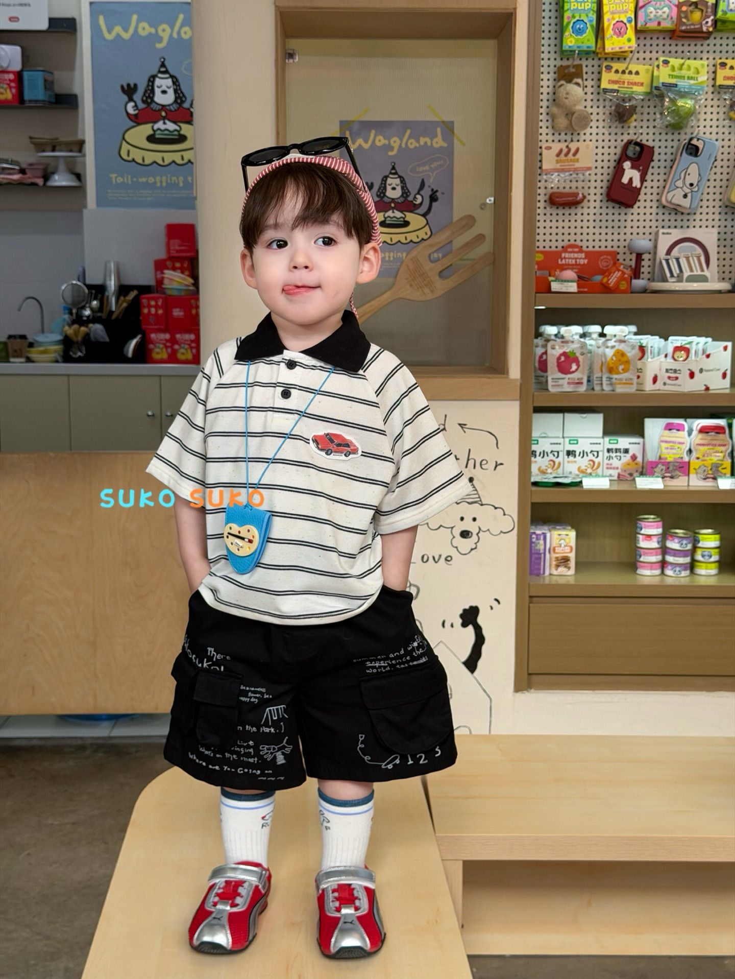Suko Suko - Quần short đen 123