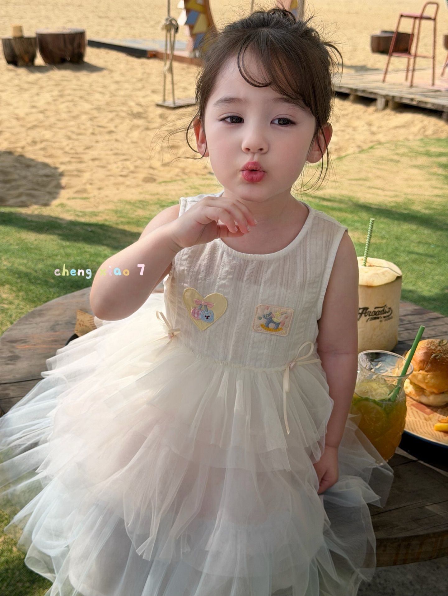 Cheng Xiao - Đầm tutu cherry heart