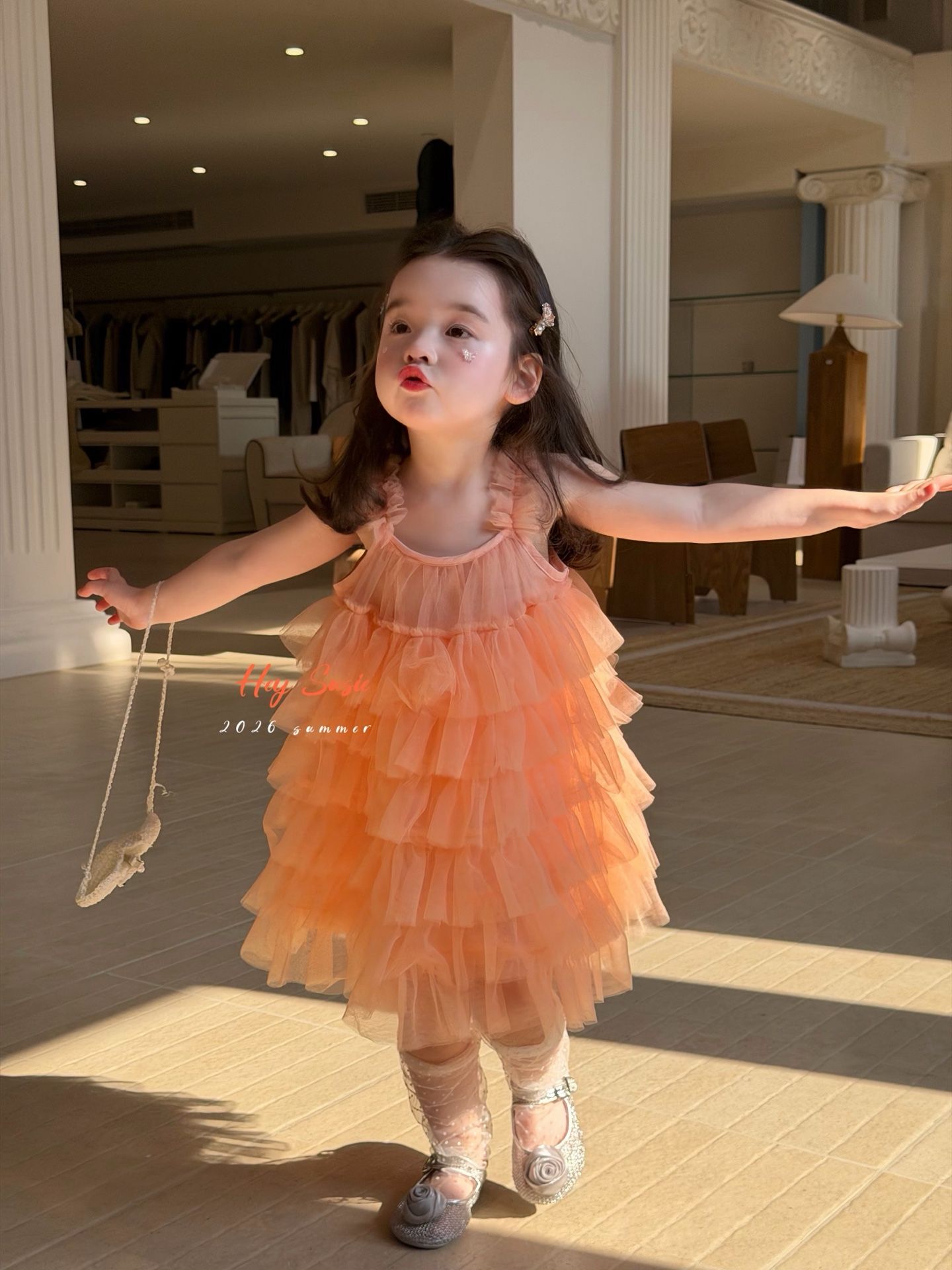 Hey Susie - Đầm hai dây 17067 tutu bright orange