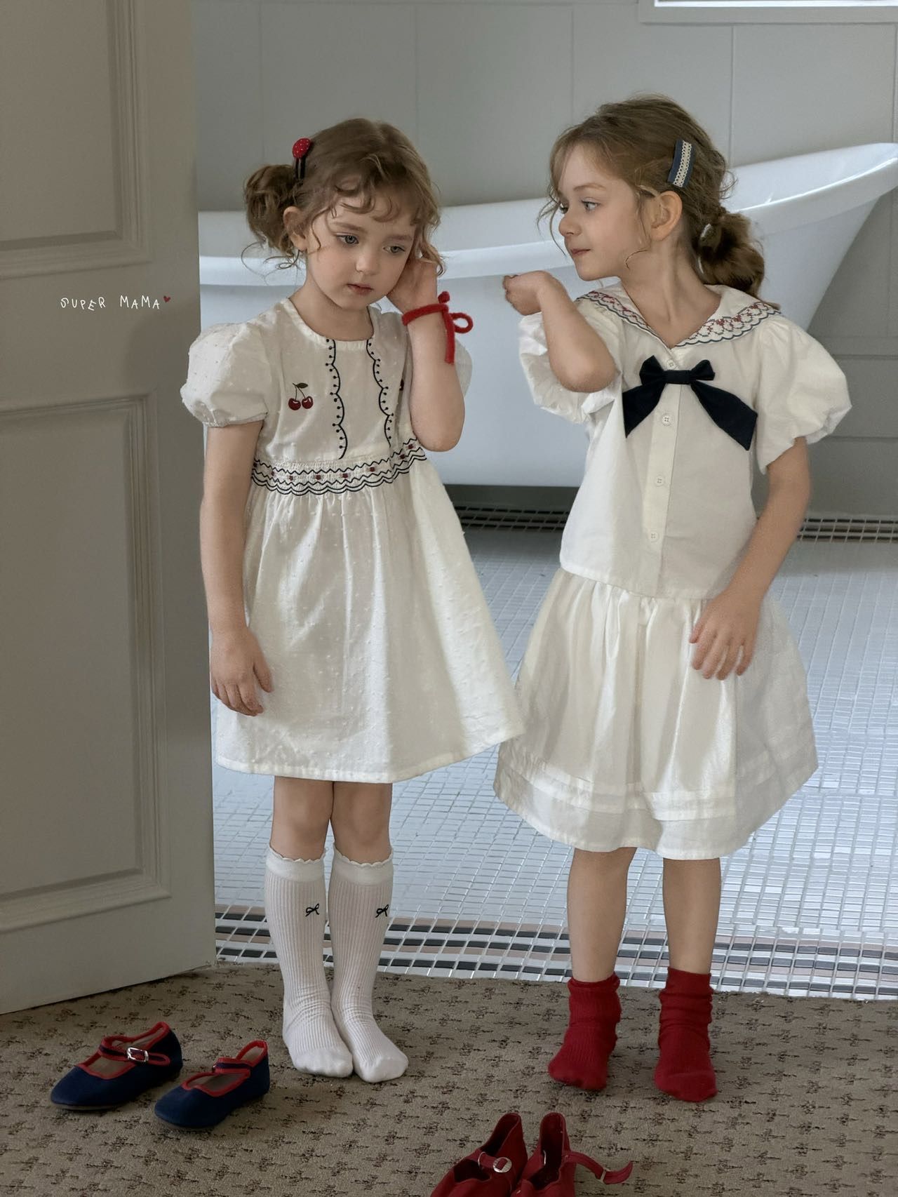 Set Super Mama nơ đen