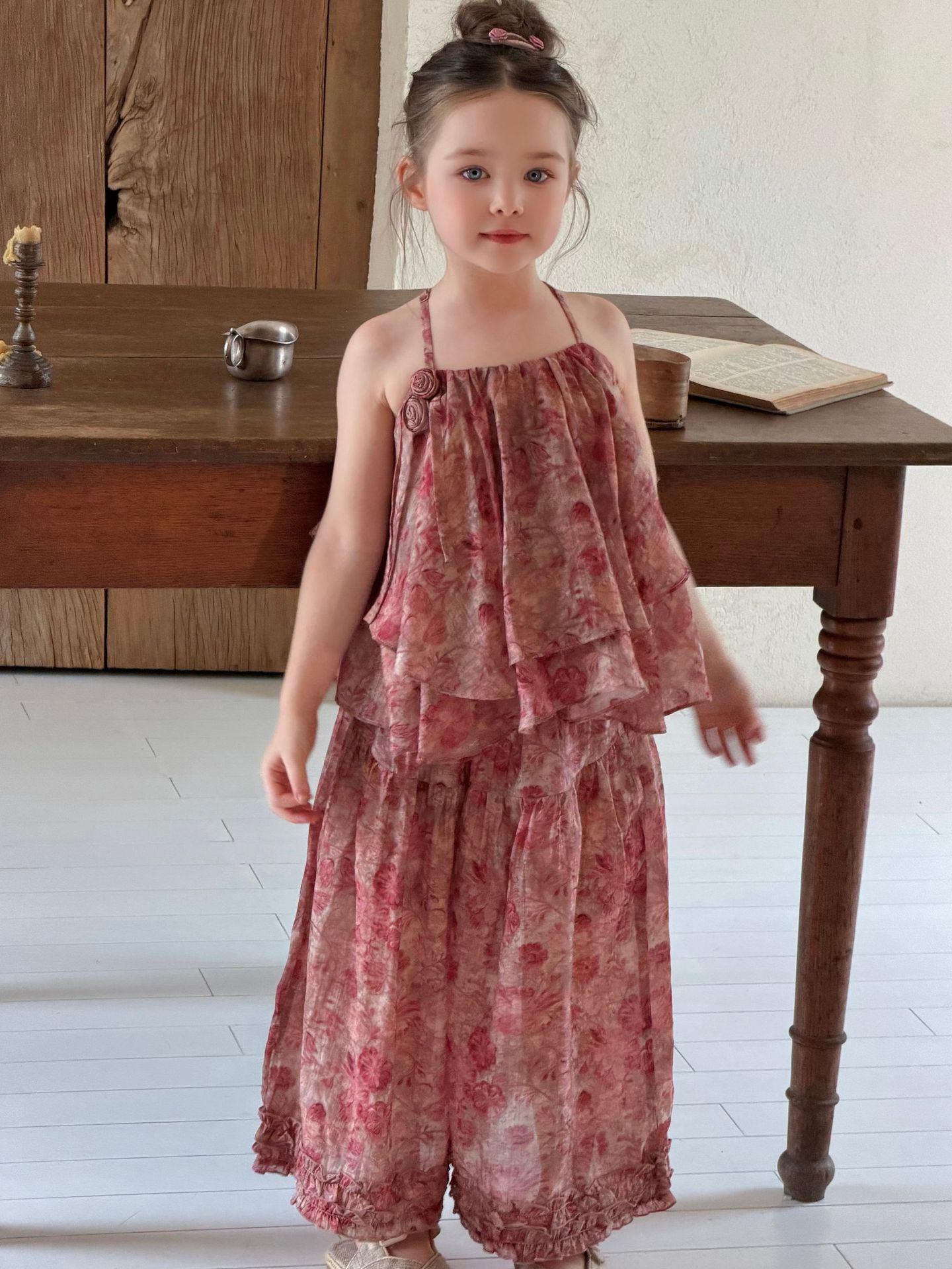 Set Otaly cổ yếm small rose retro