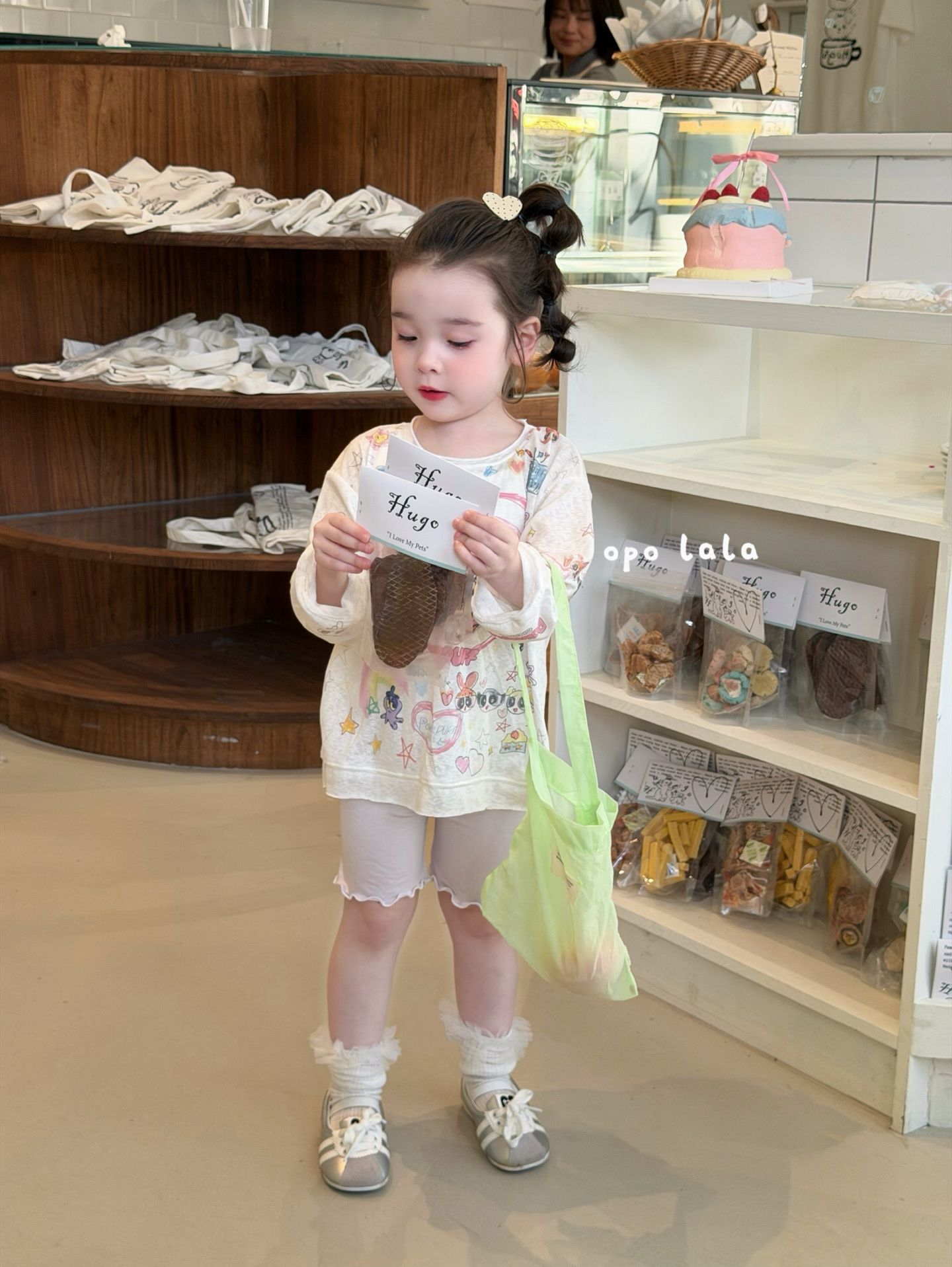 powerful Opo Lala - Legging tím viền bèo