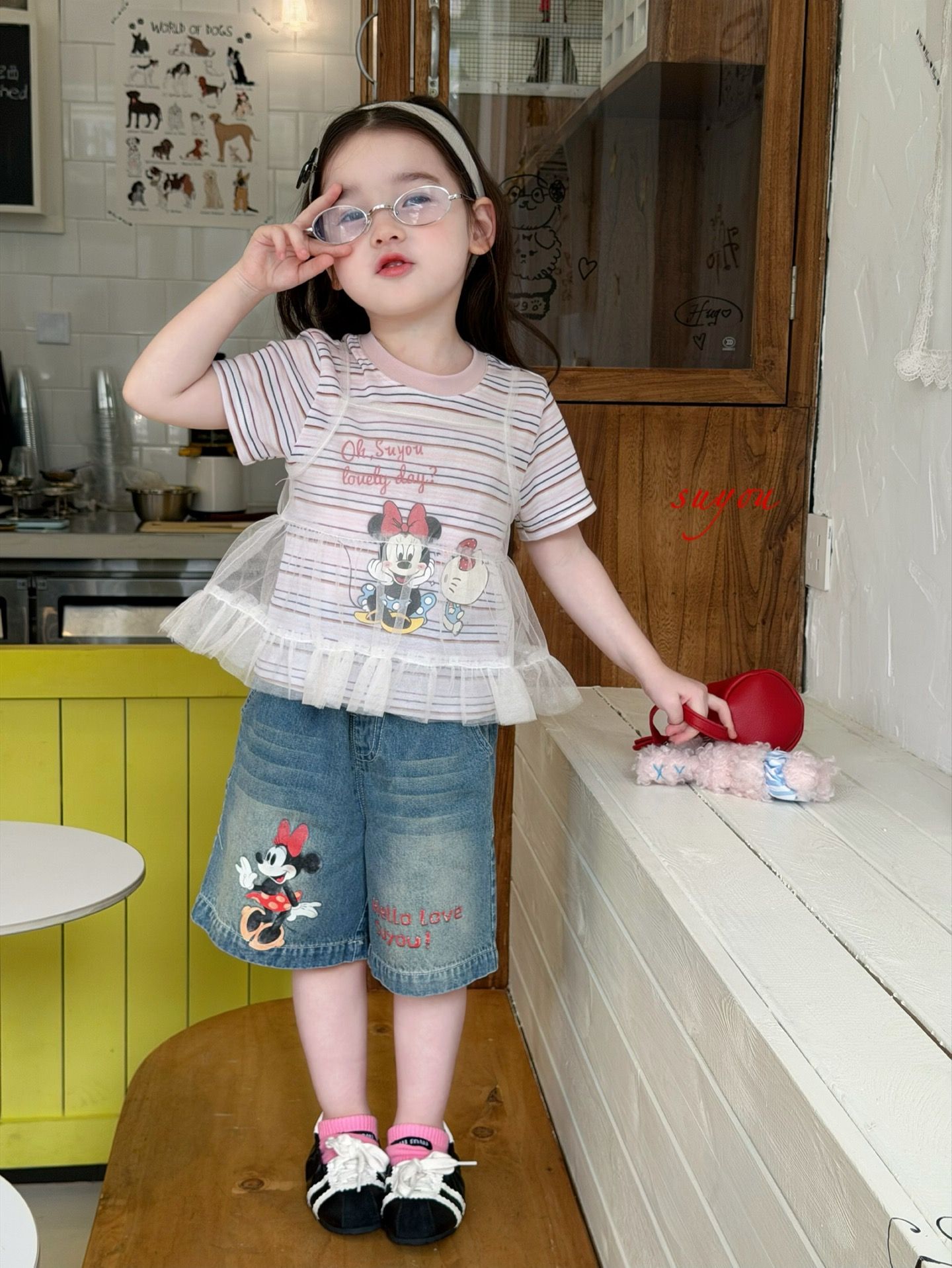 Minnie love day Suyou - Quần short denim