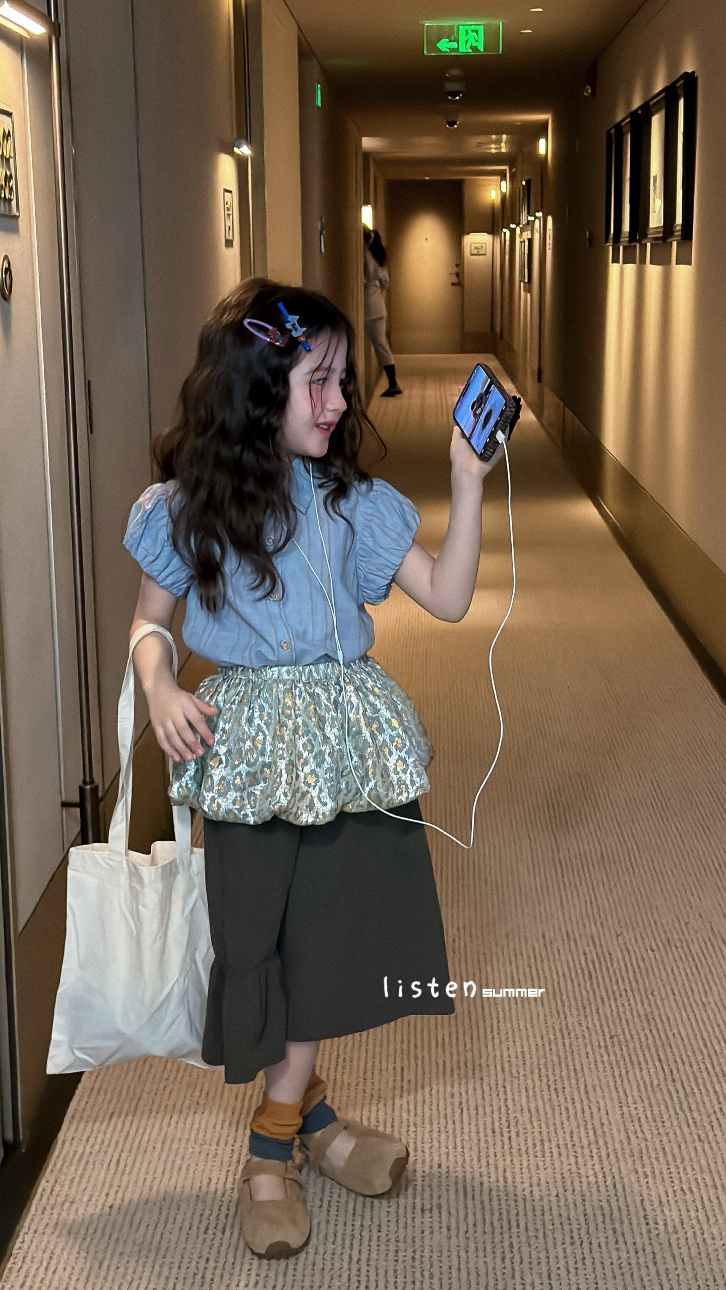 Listen - Quần xám gấu bèo lệch 641052