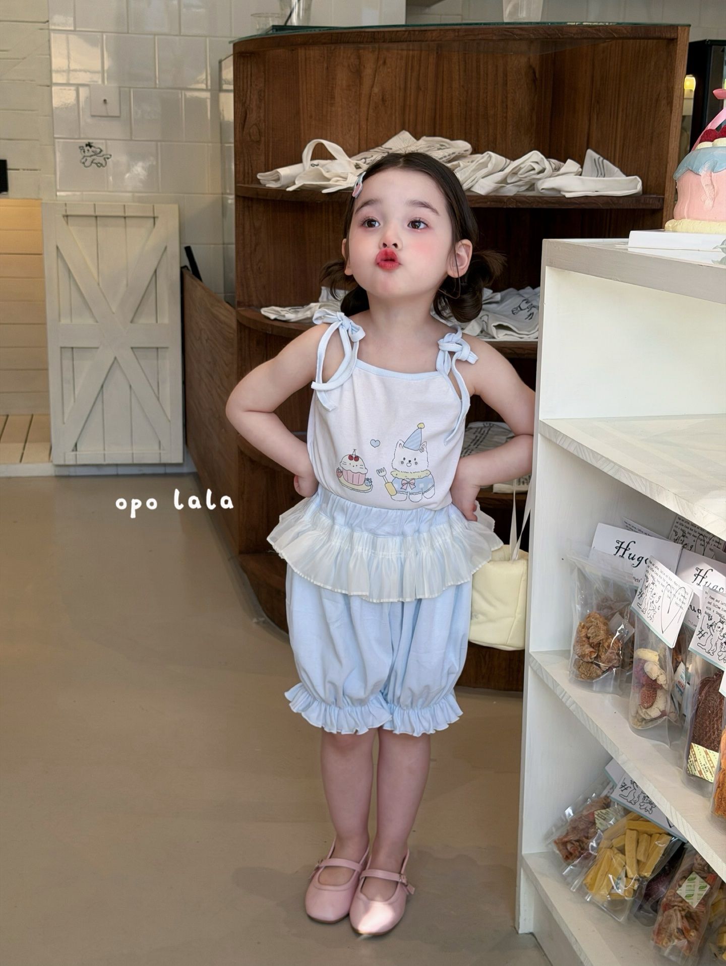 Opo Lala - Set Gấu xanh eo bèo