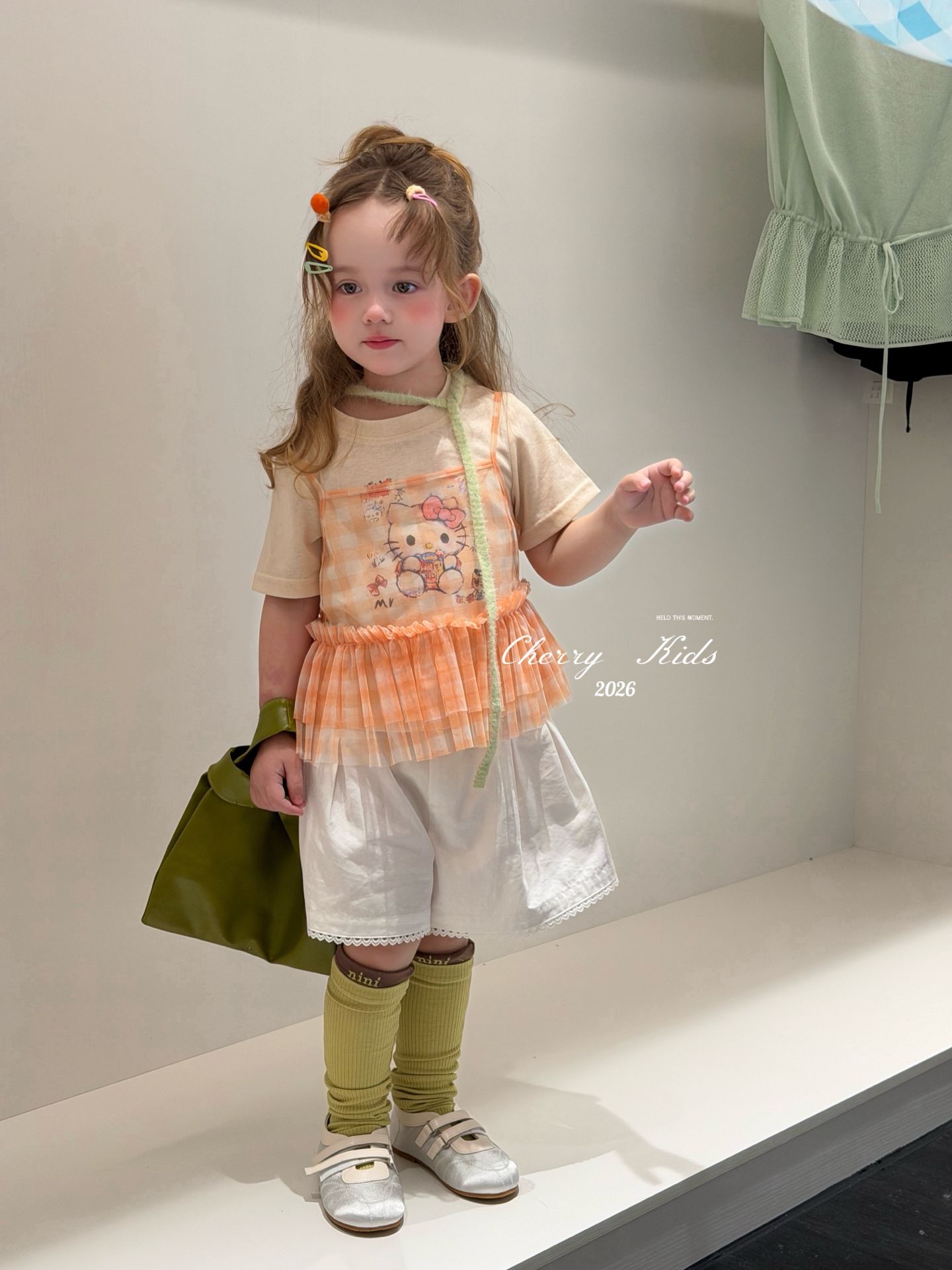 Cherry Kids - Set2 áo Kitty orange