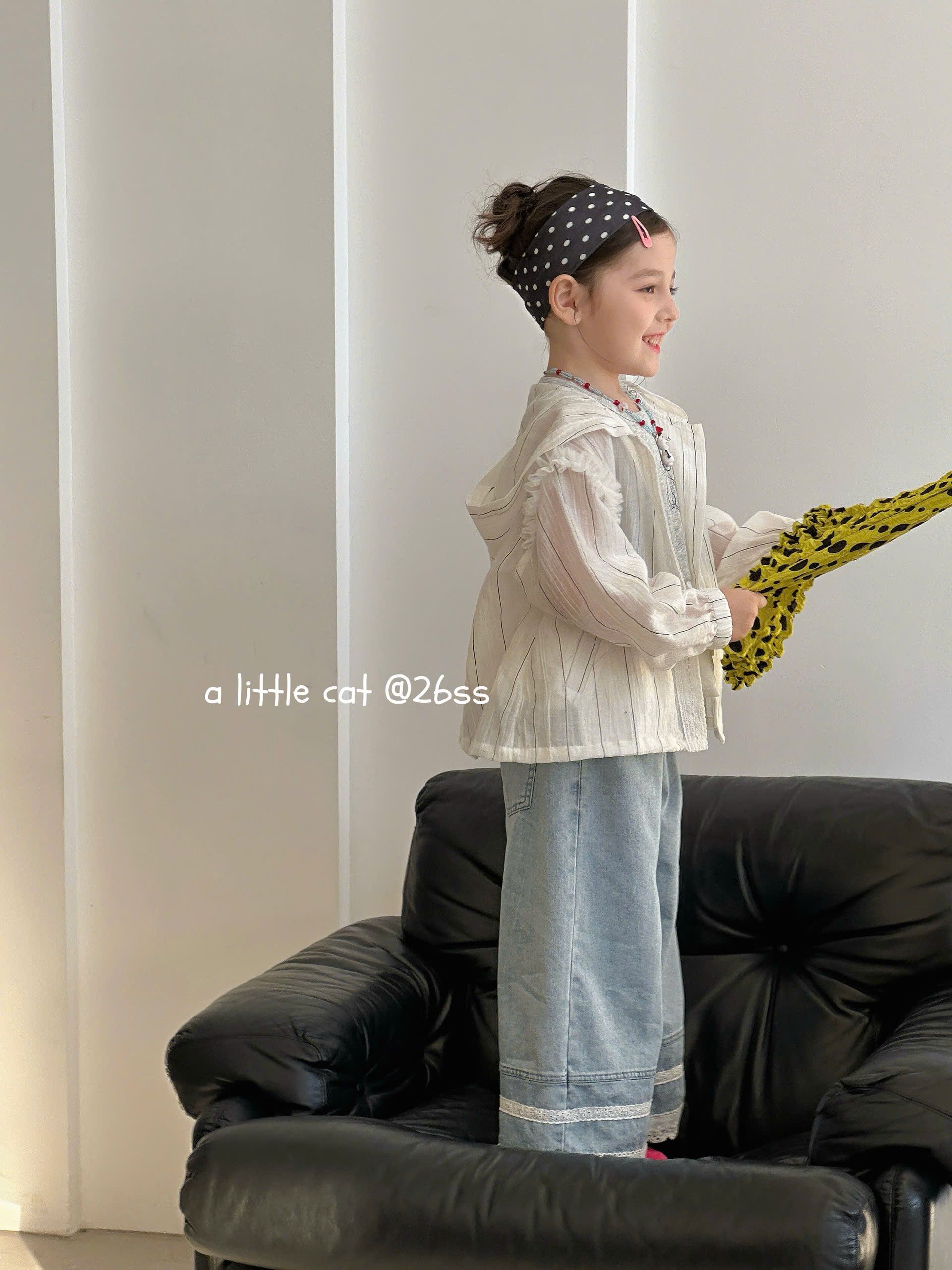 A Little Cat - Quần denim double Ruffles