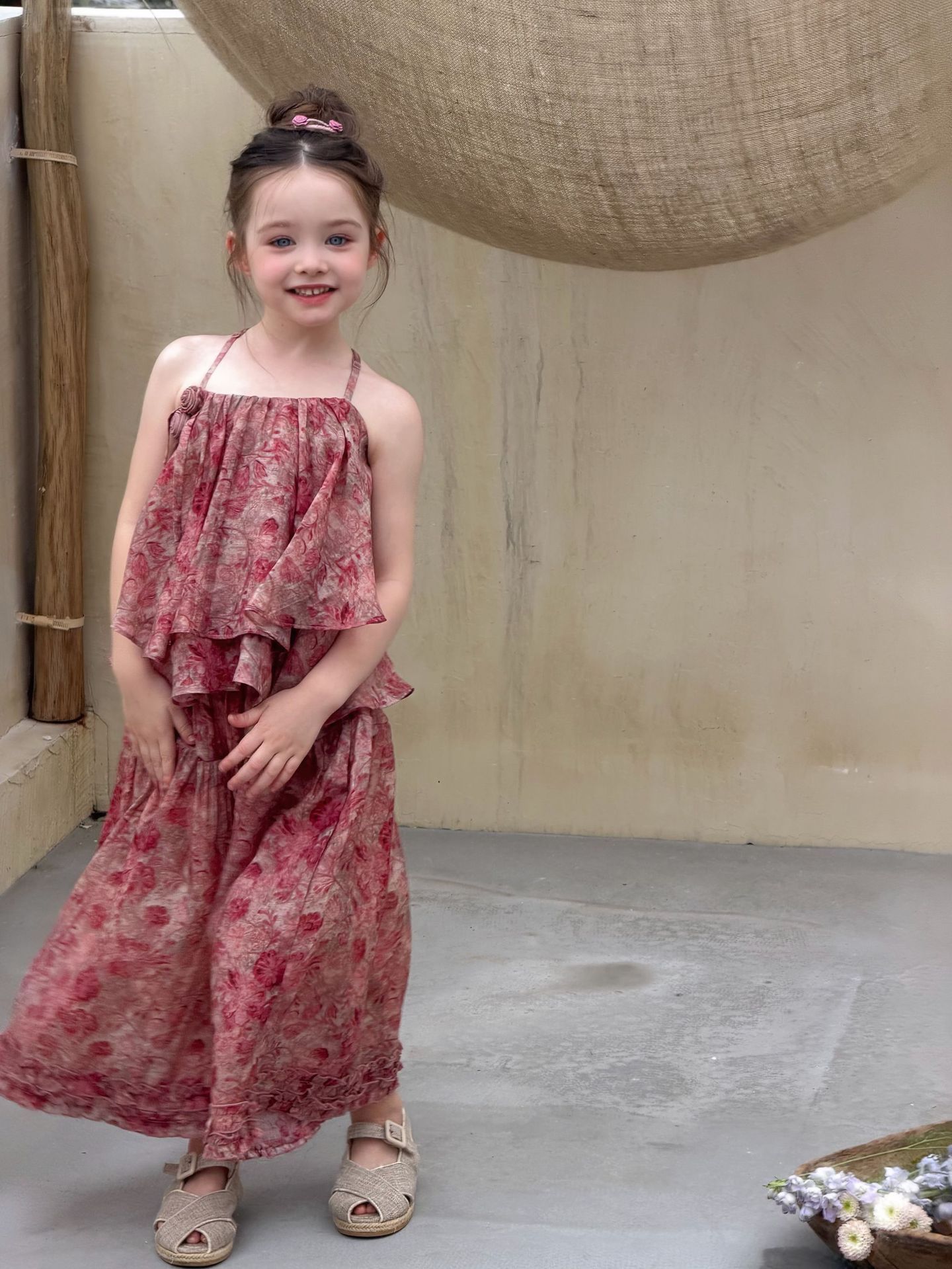 Set Otaly cổ yếm small rose retro