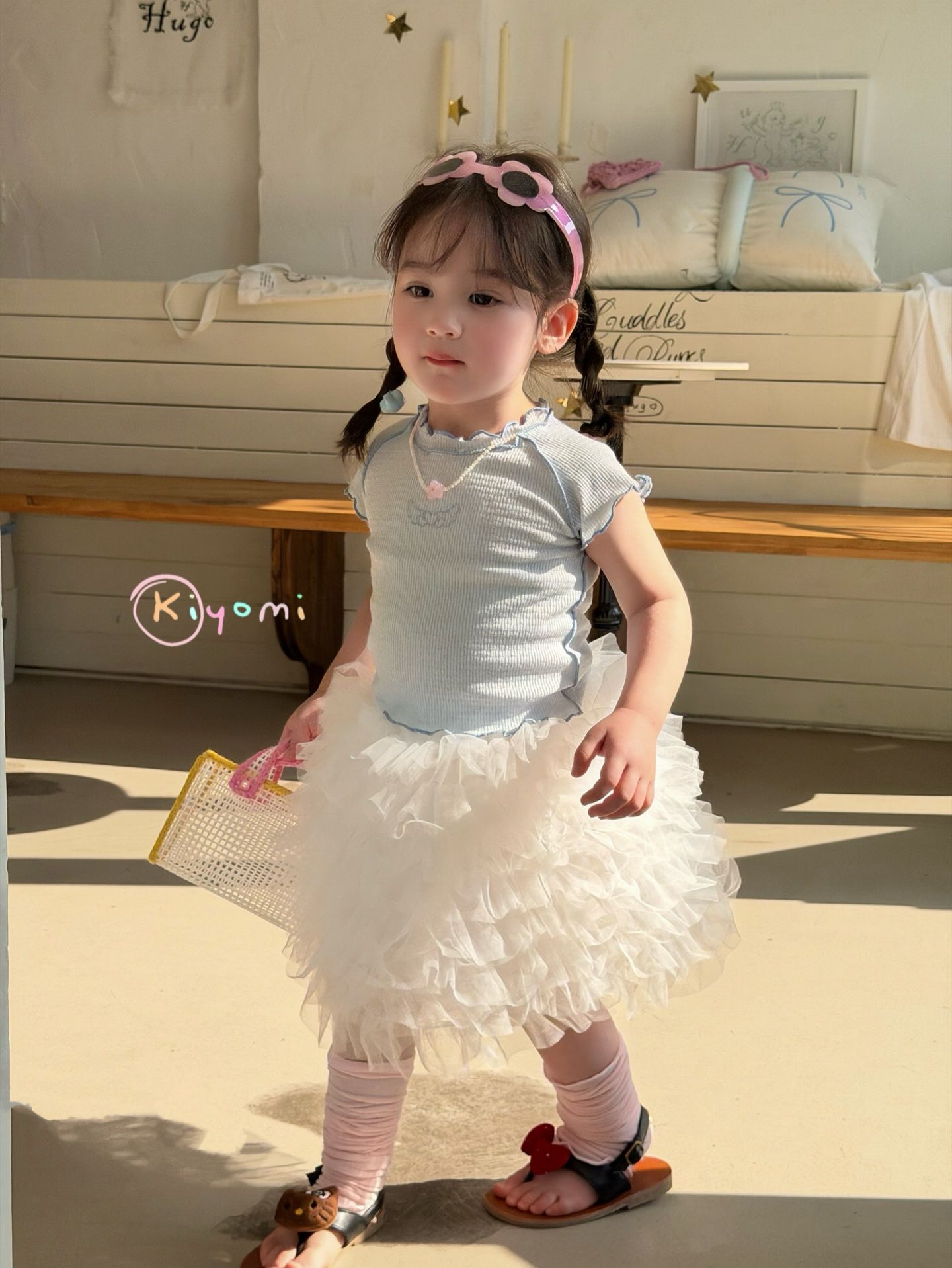 Áo viền bèo Váy tutu Kiyomi - Váy tutu kem
