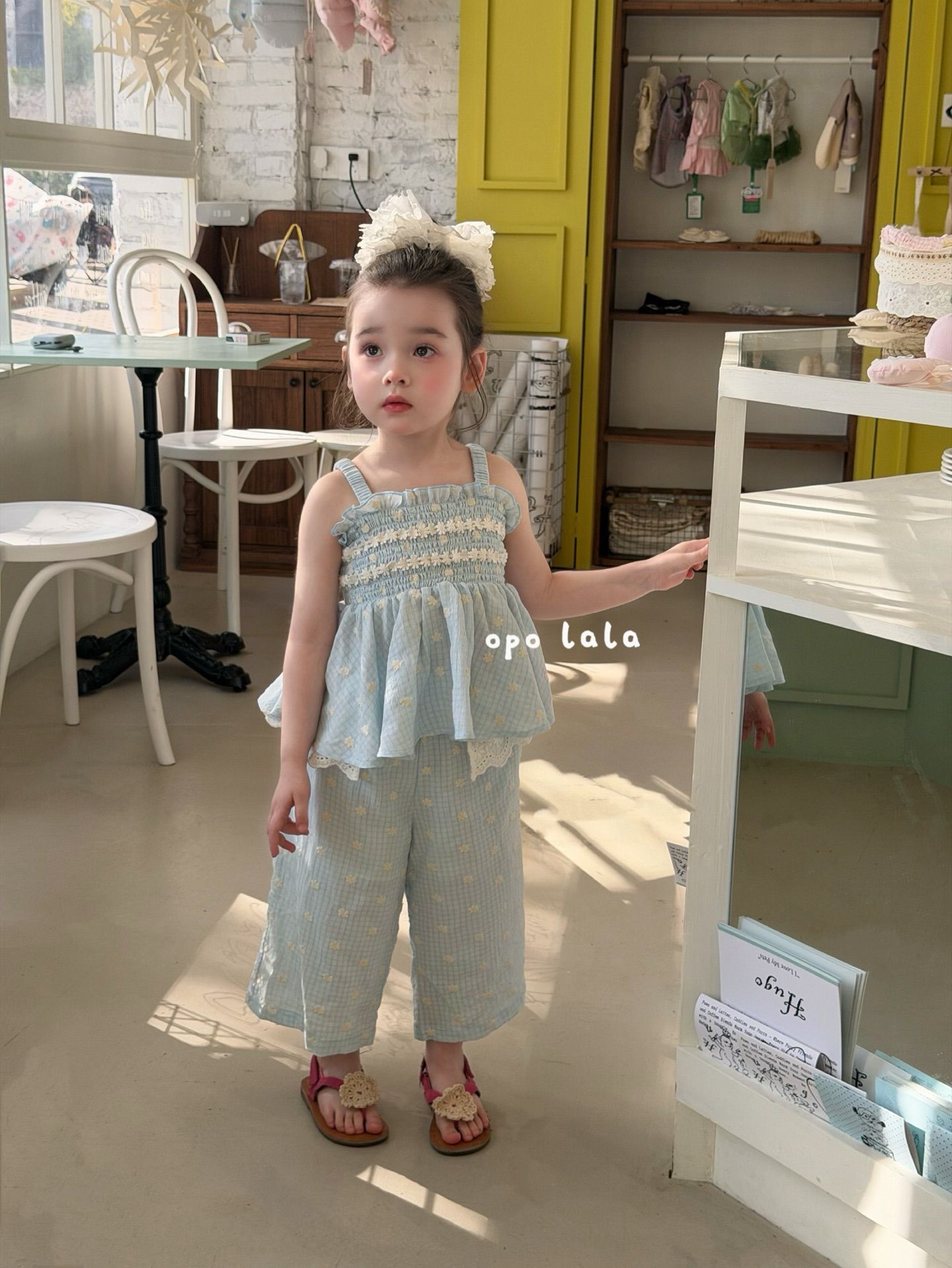 Opo Lala - Set hoa cúc xanh nhẹ