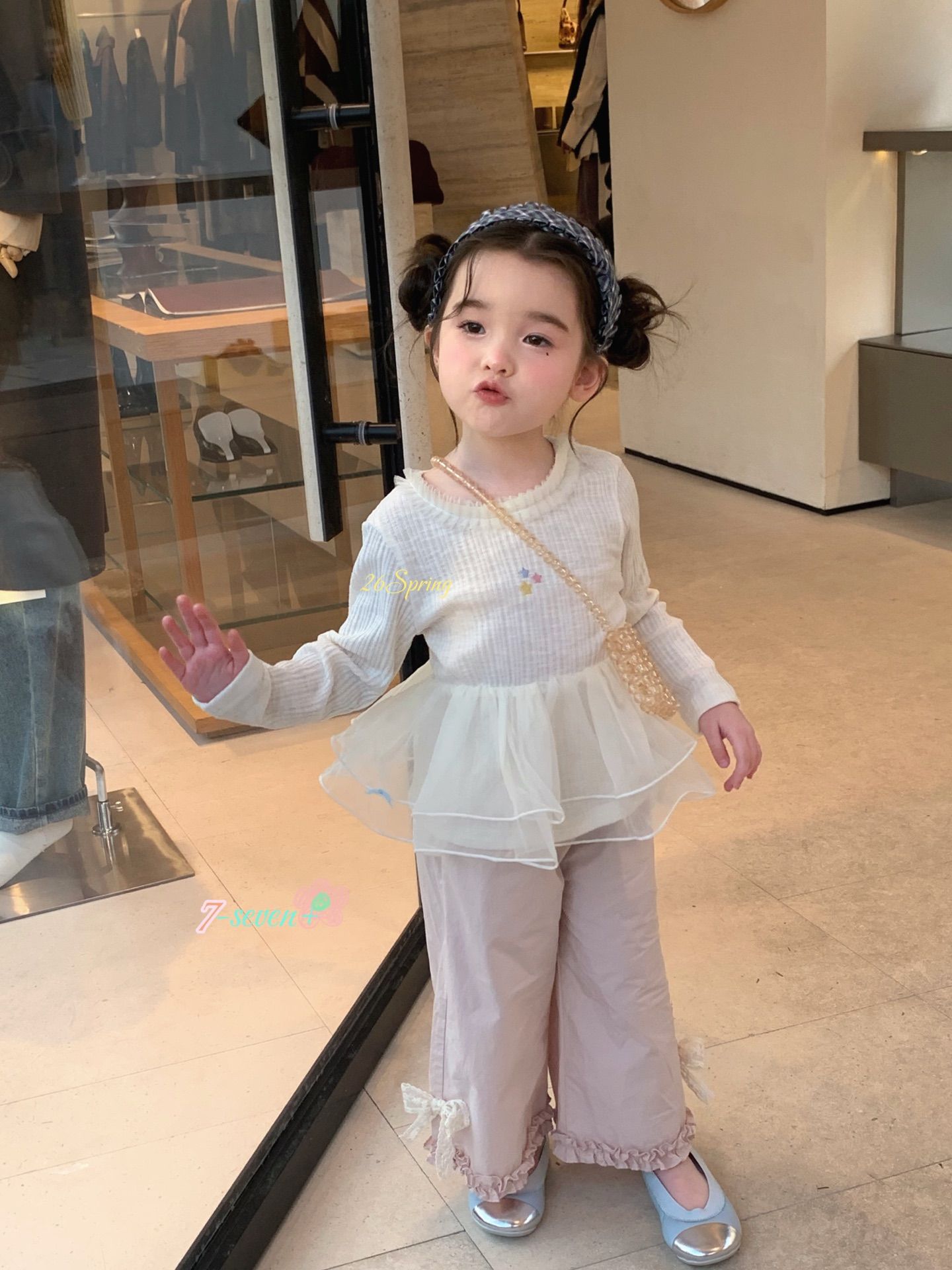 7-seven áo thun mỏng Three Little Star gấu tutu