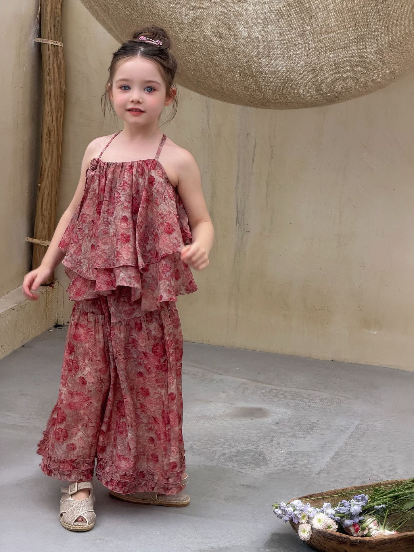 Set Otaly cổ yếm small rose retro