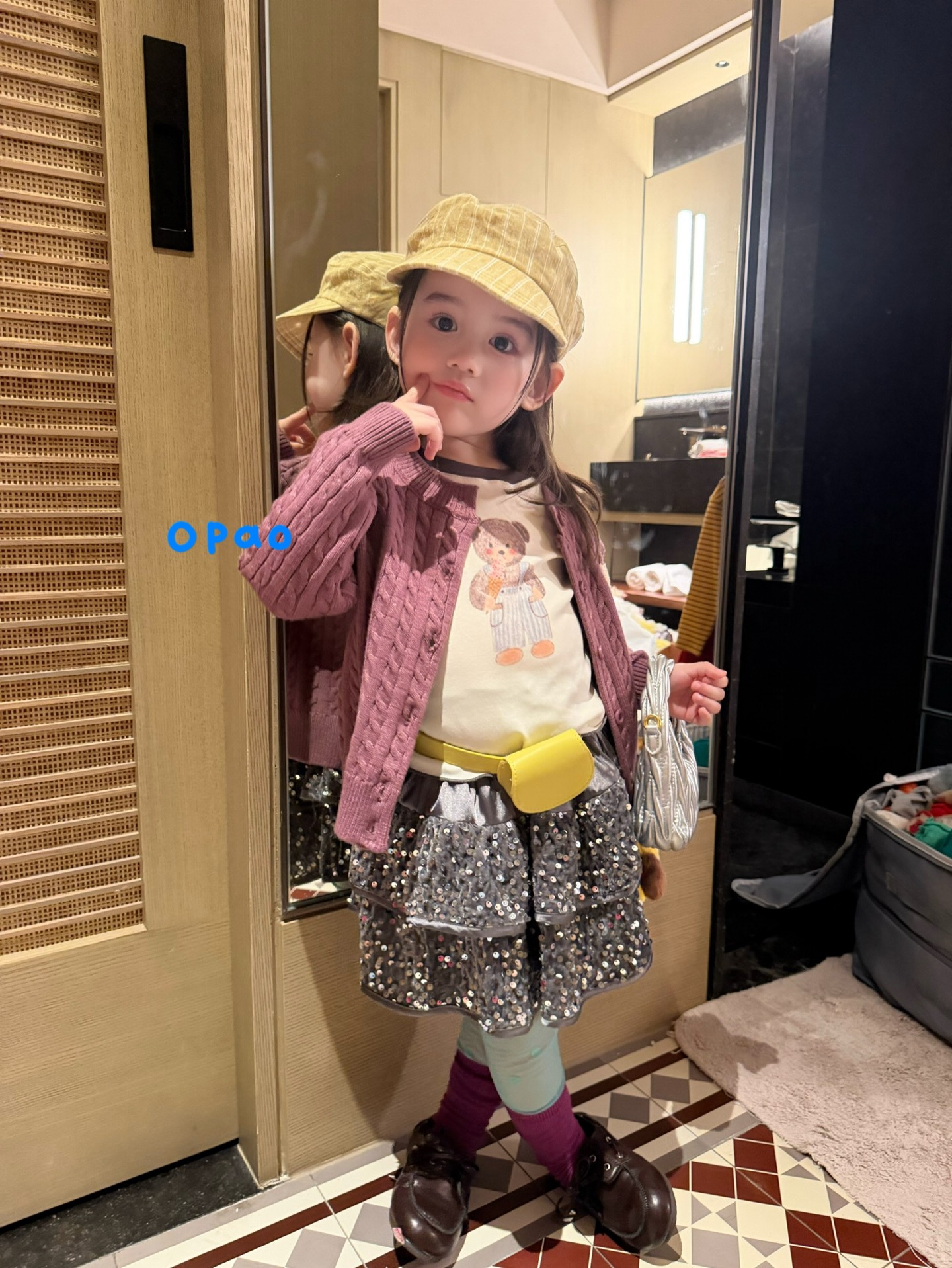 Opao - Cardigan Dusty plum