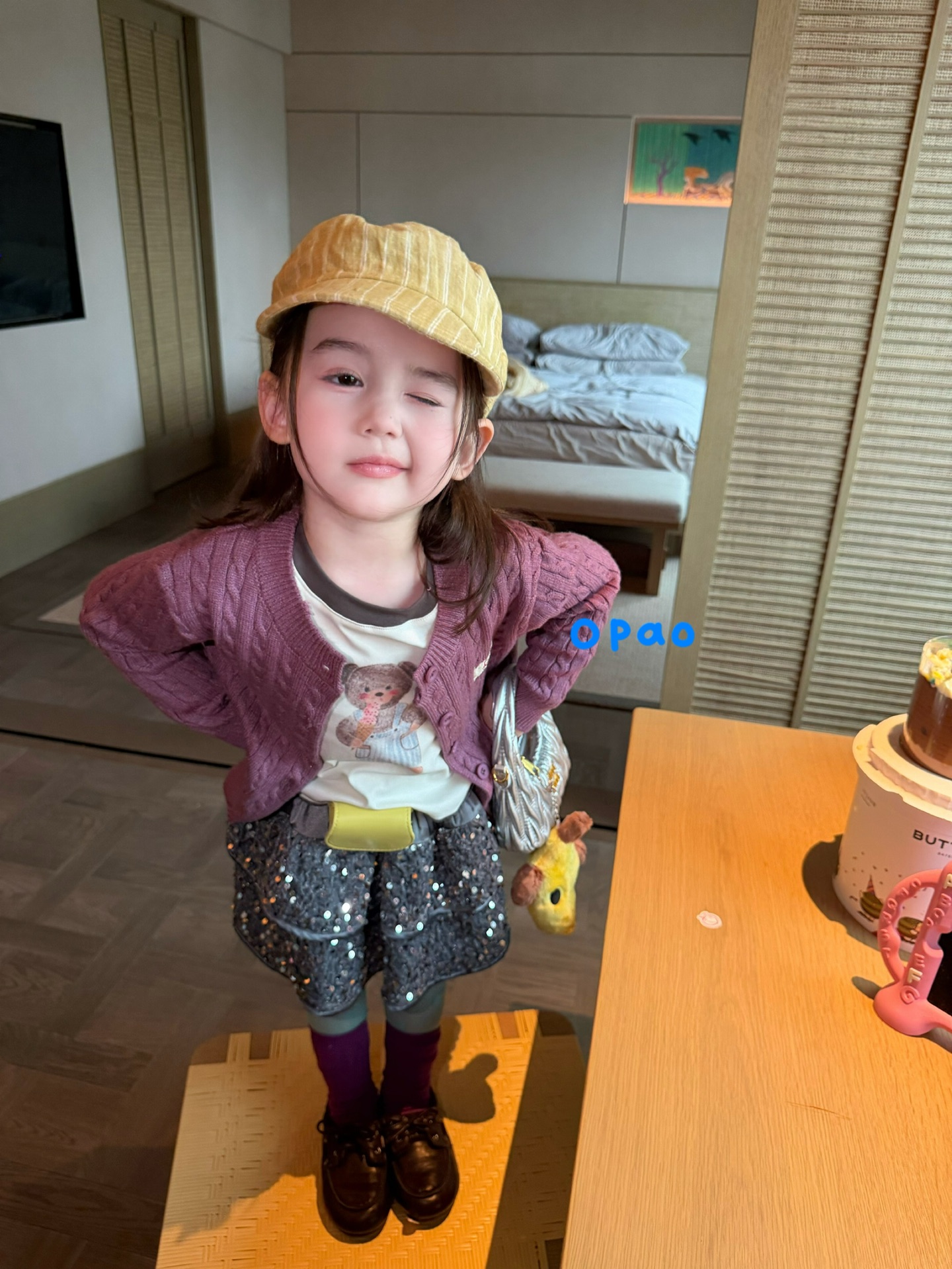 Opao - Cardigan Dusty plum