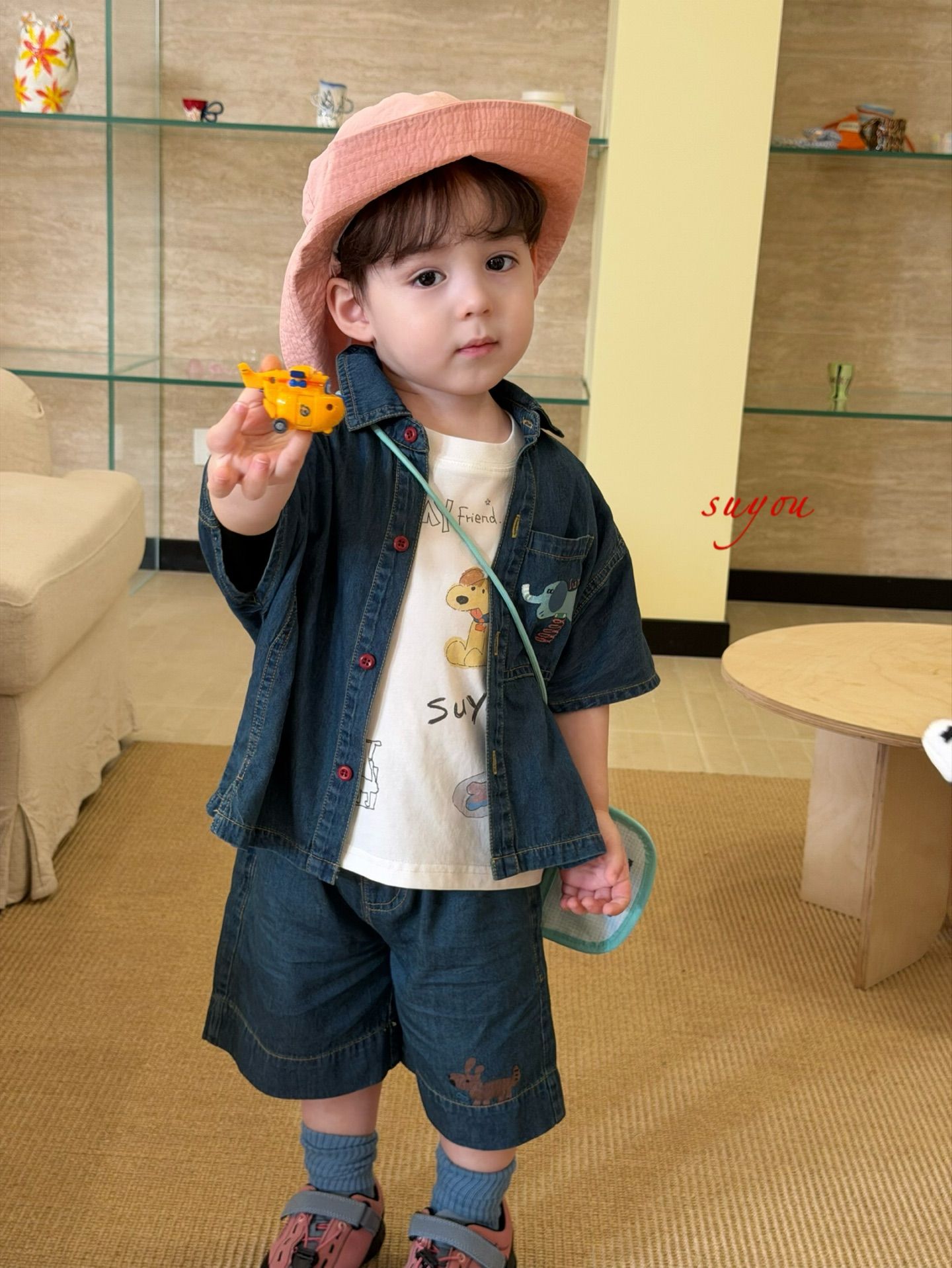 Suyou - Set denim bé trai cute animal