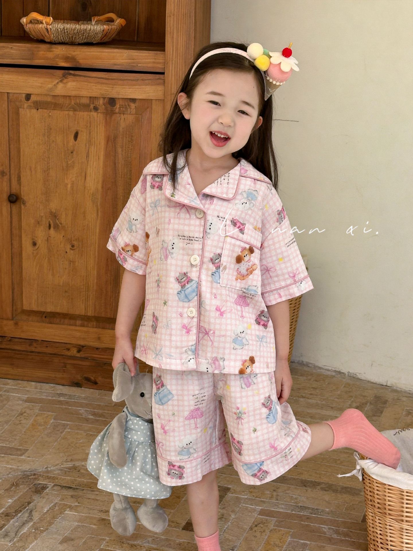 Homewear Pyjama Linanxi cún và nơ
