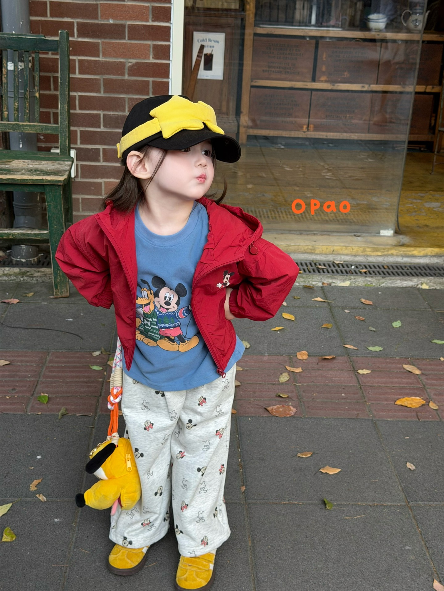 BTS Opao DN - Áo thun Mickey xanh 6Q5088