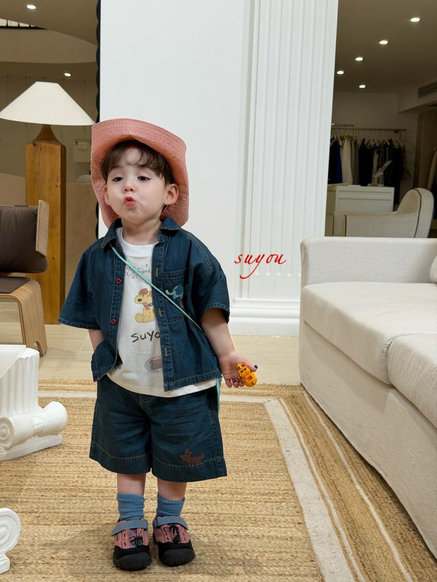 Suyou - Set denim bé trai cute animal