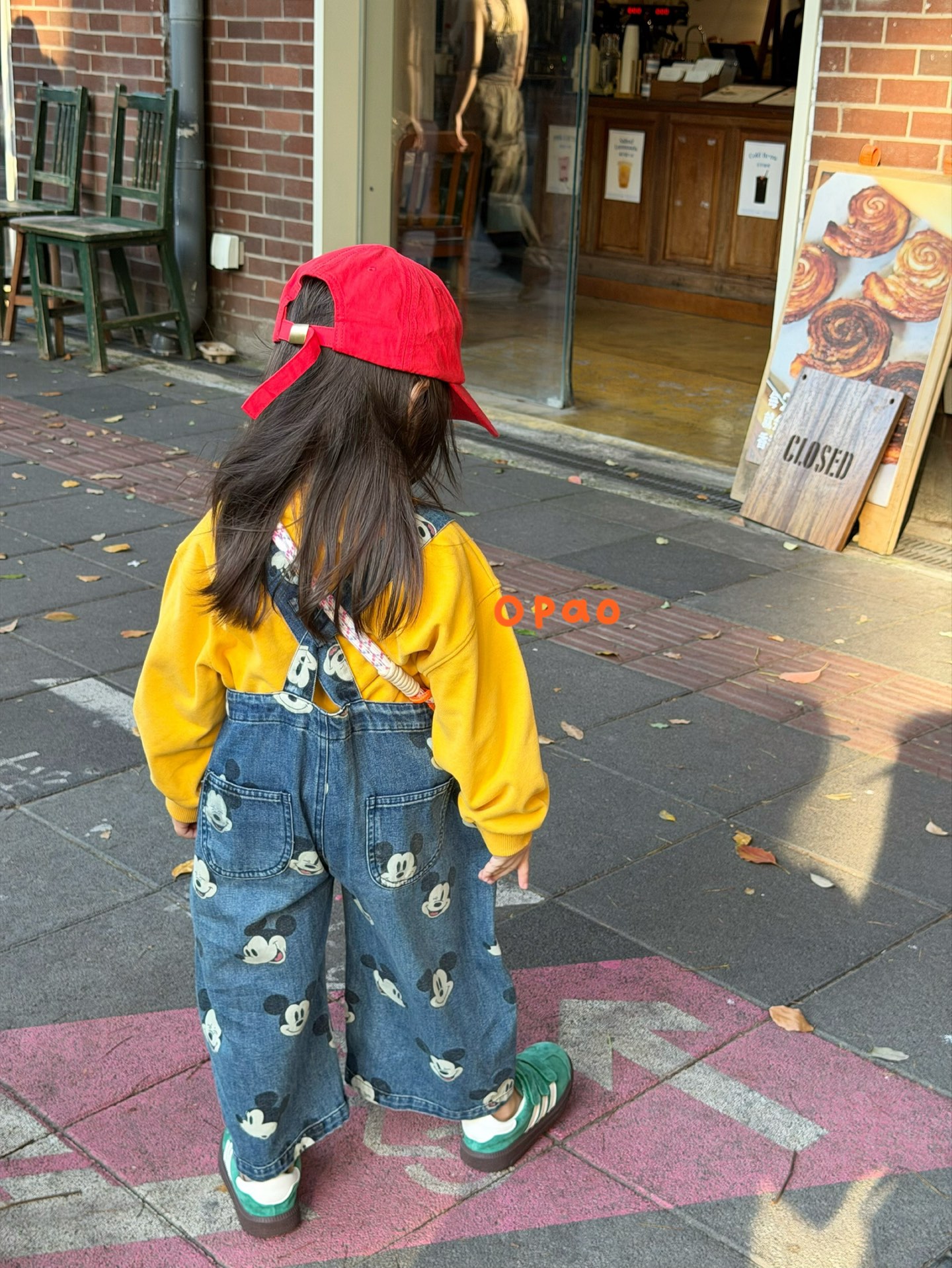 Opao - Quần yếm jeans Mickey 6Q6133