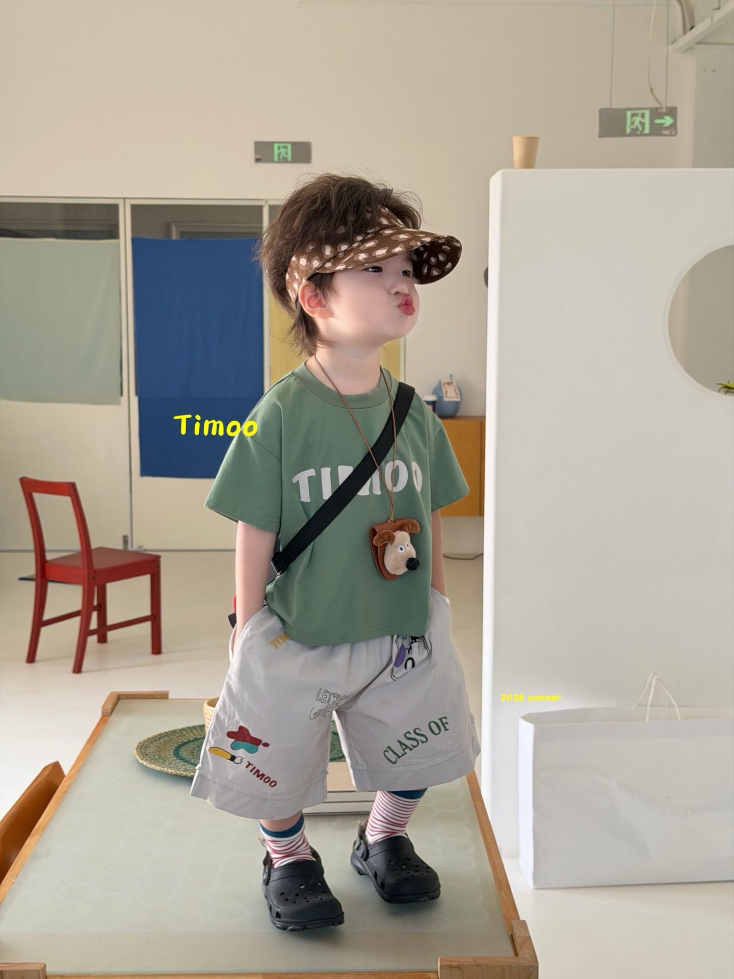 Timoo - Quần short xám bé trai class of