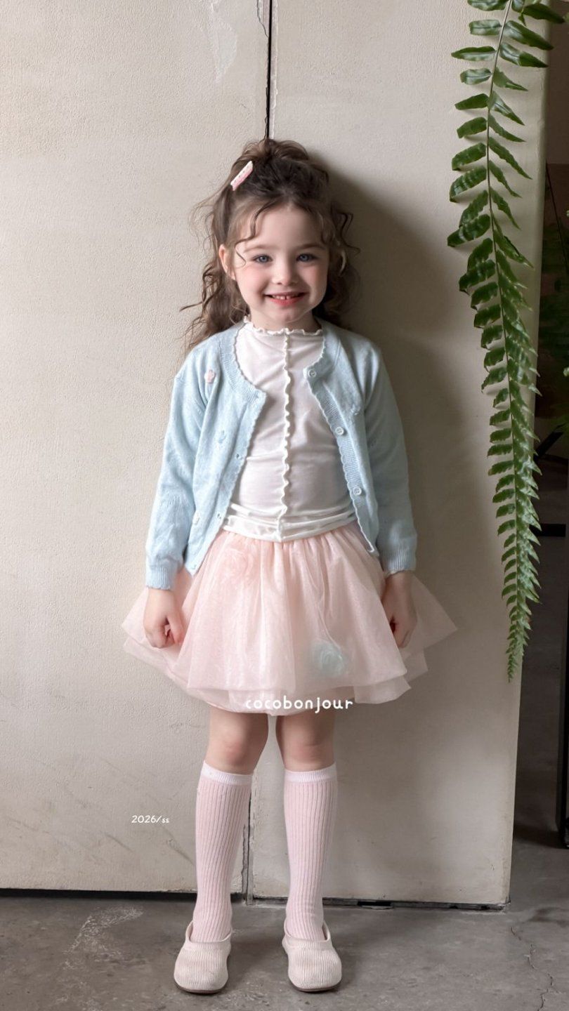 Coco & Bonjour - Cardigan Soft blue tones