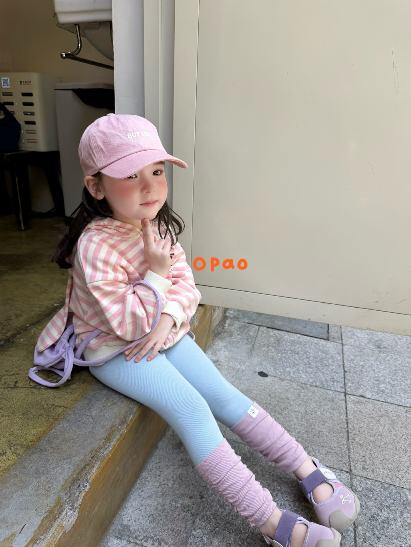 Opao - Áo khoác thỏ hồng 6Q6155