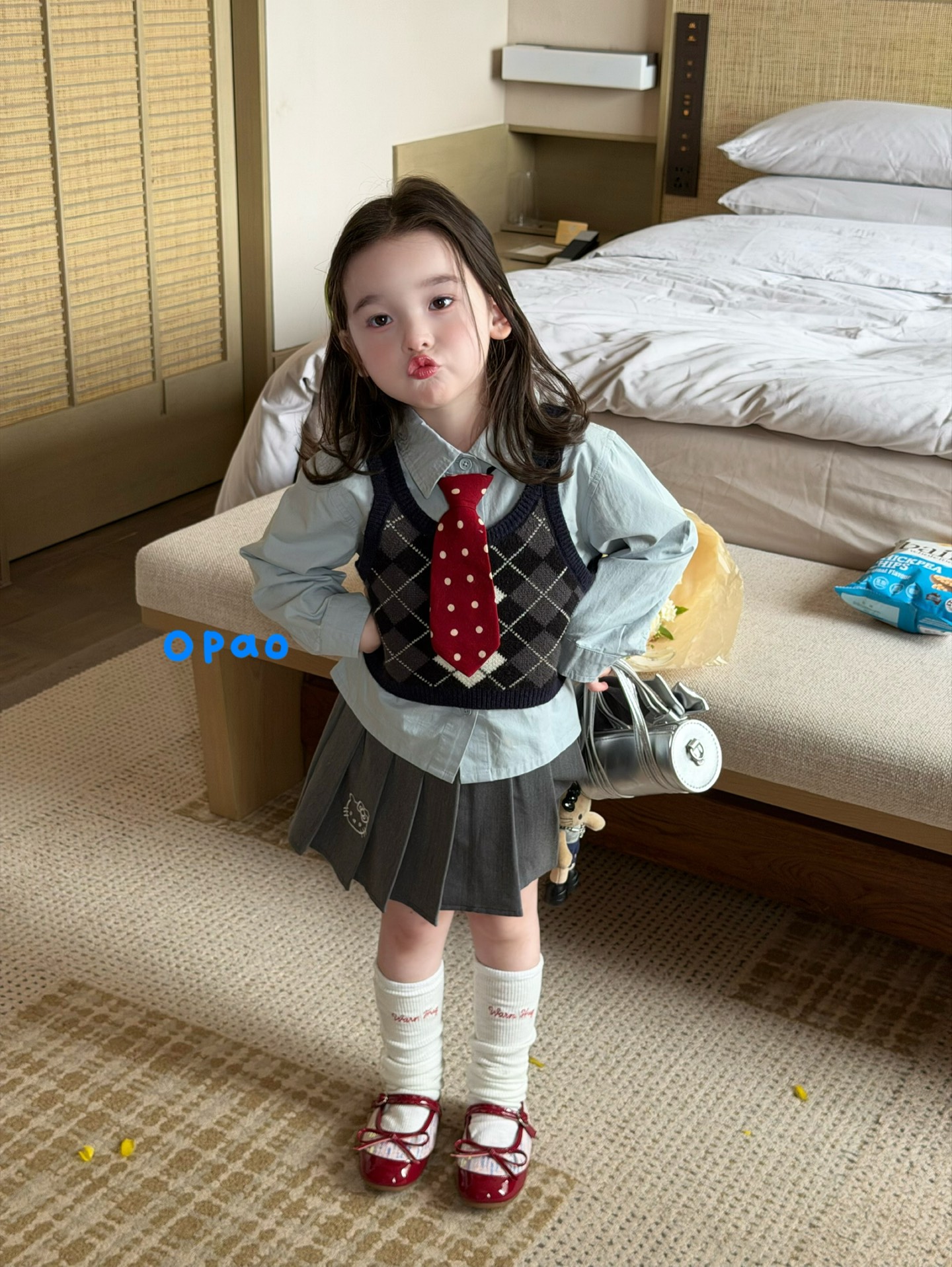 Opao - Set váy áo nữ sinh Kitty