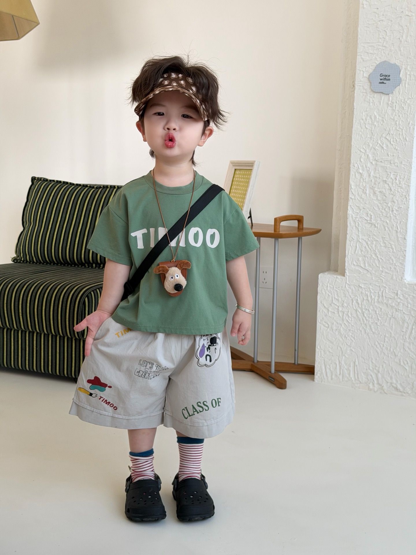 Timoo - Quần short xám bé trai class of